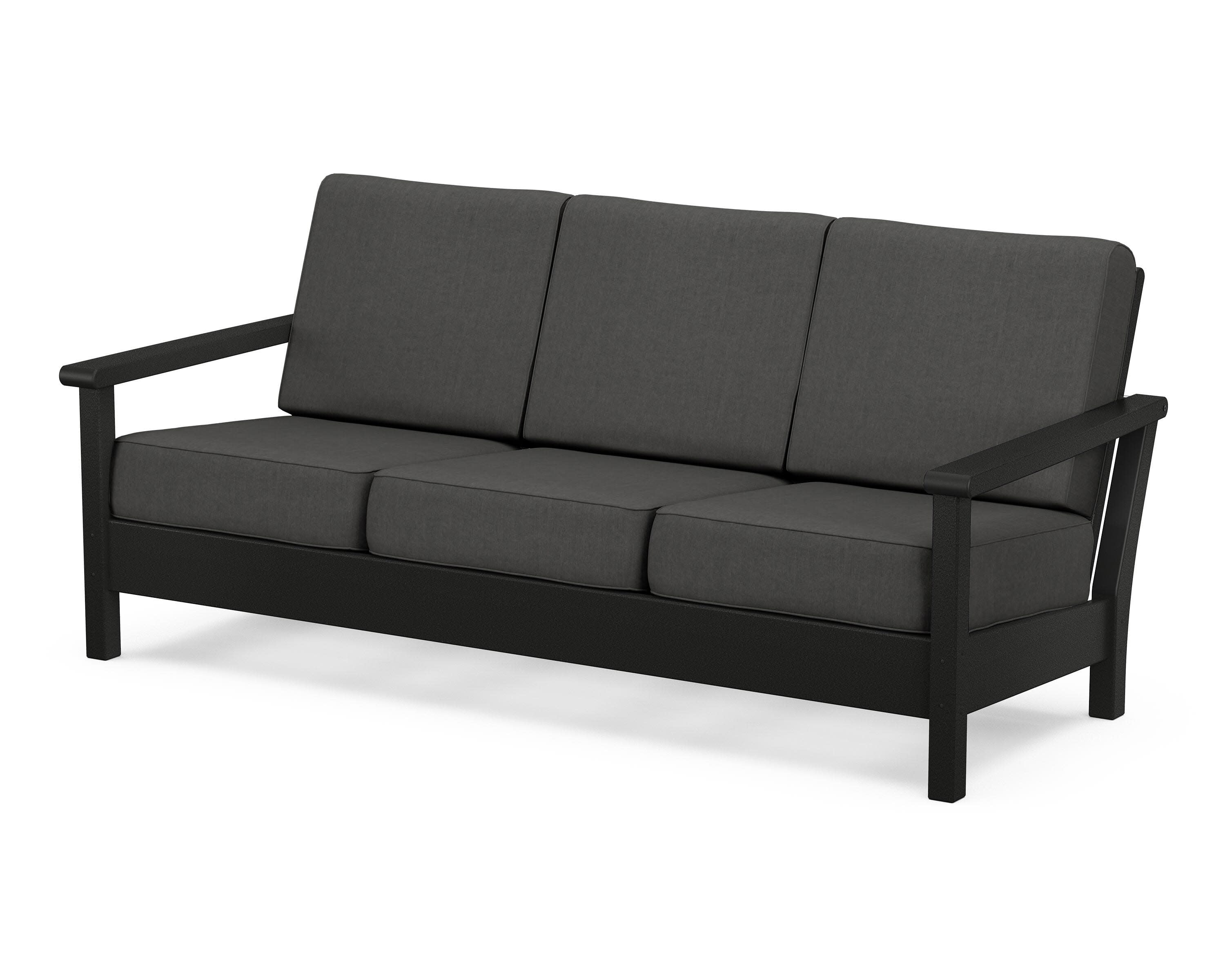 Harbour Deep Seating Sofa in Black / Spectrum Carbon