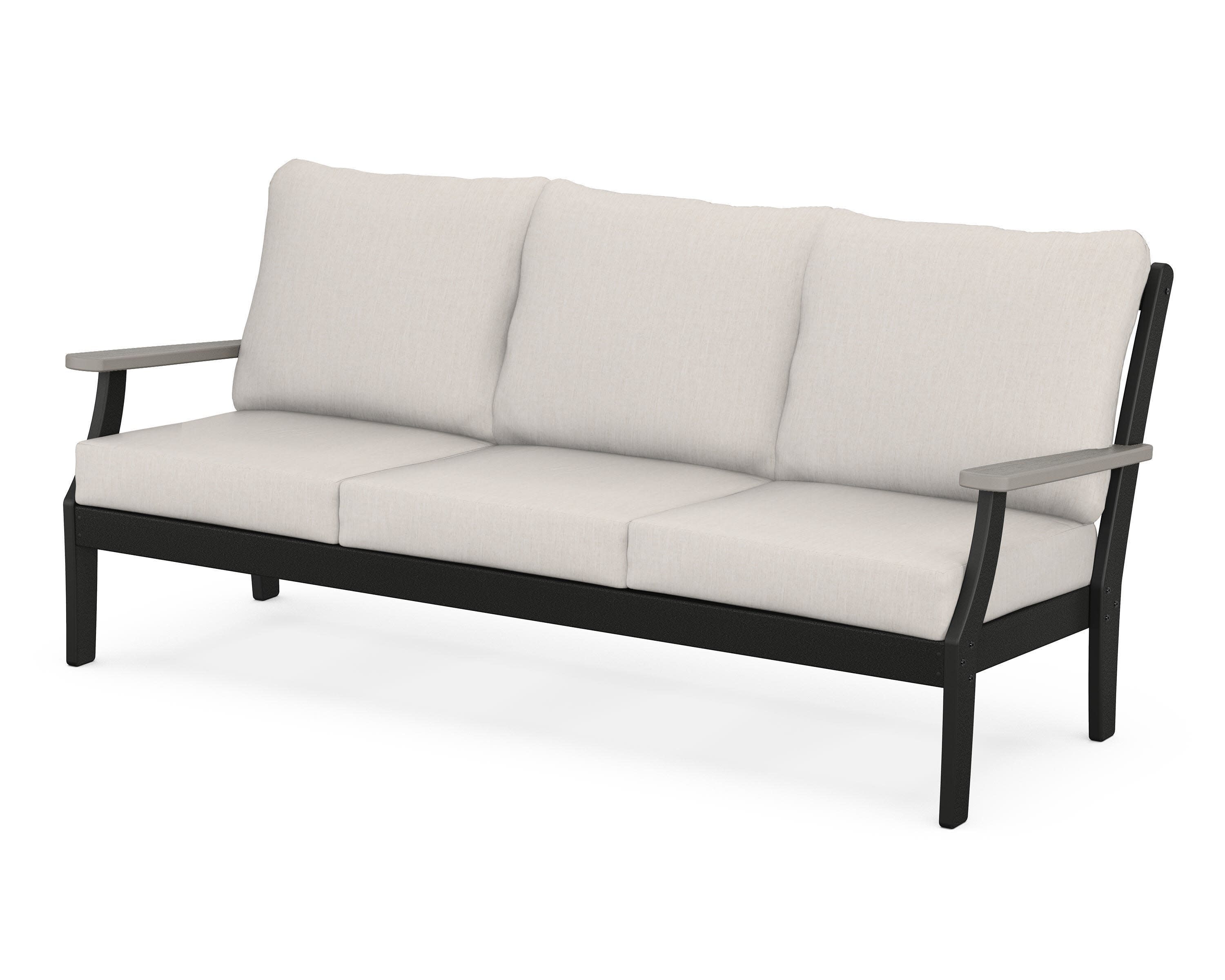 Braxton Deep Seating Sofa in Black / Driftwood / Cast Ash