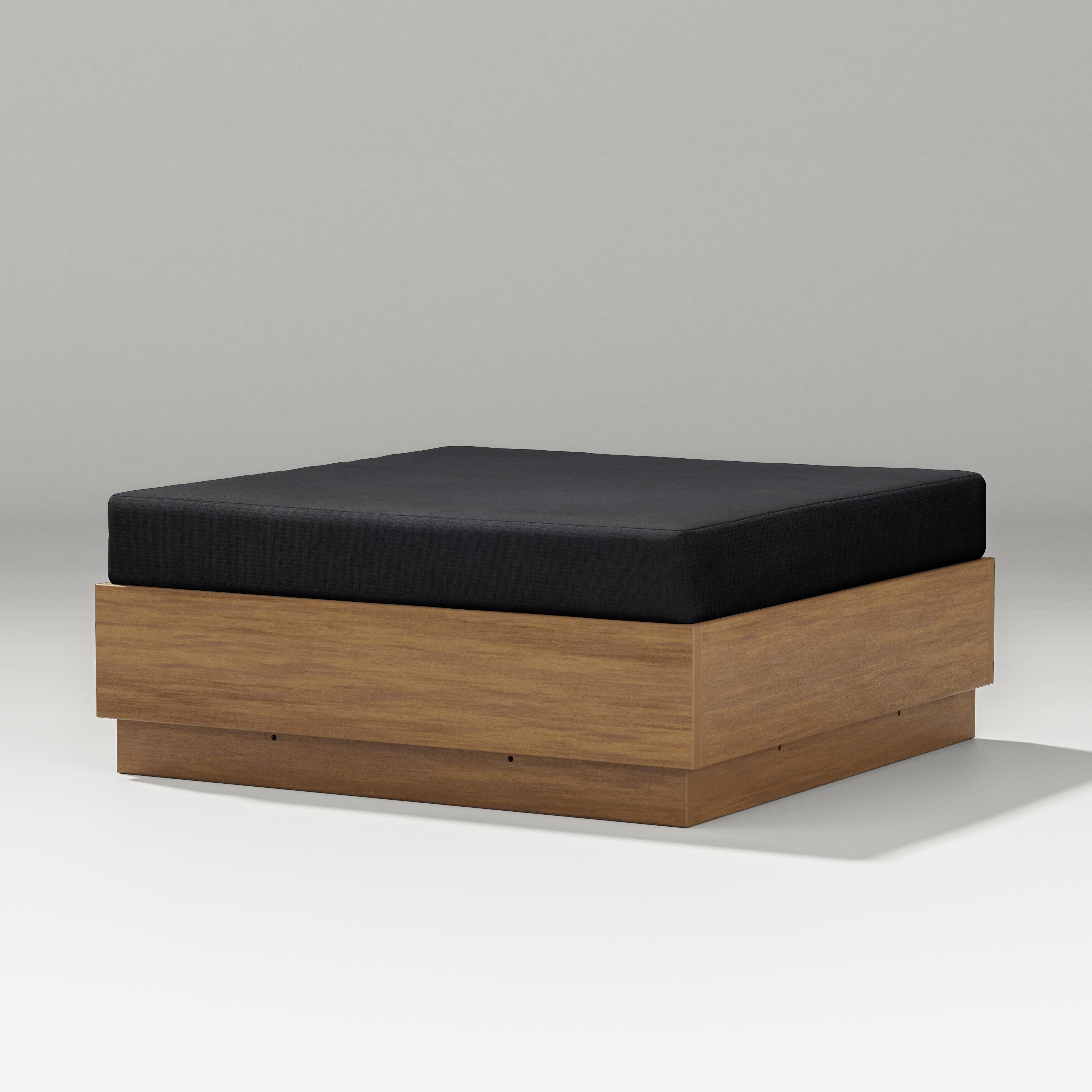 Elevate Lounge Ottoman in Natural / Midnight Linen