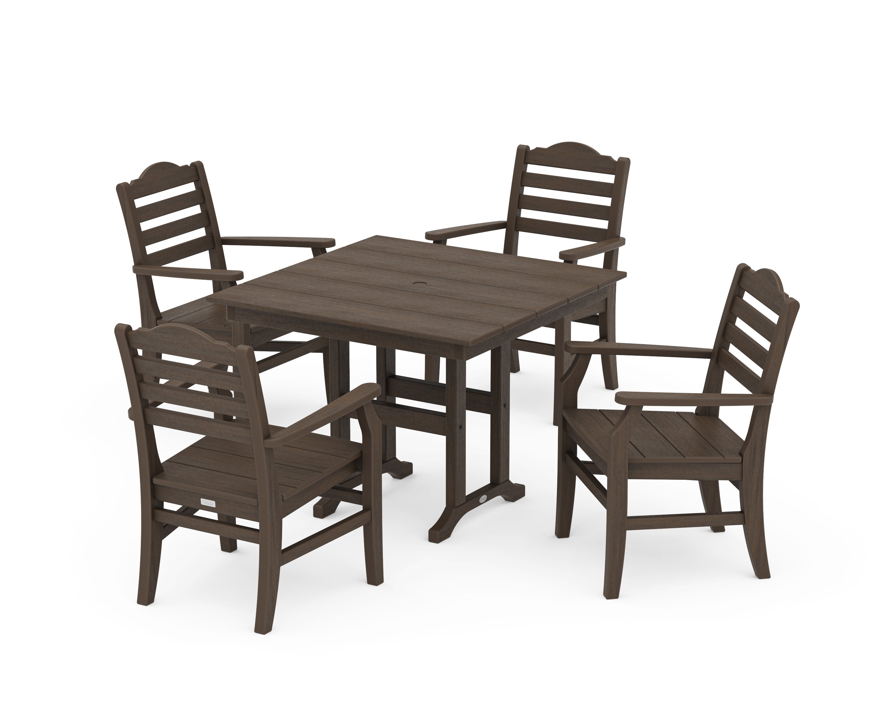 Savannah 5-Piece Farmhouse Dining Set in Kona