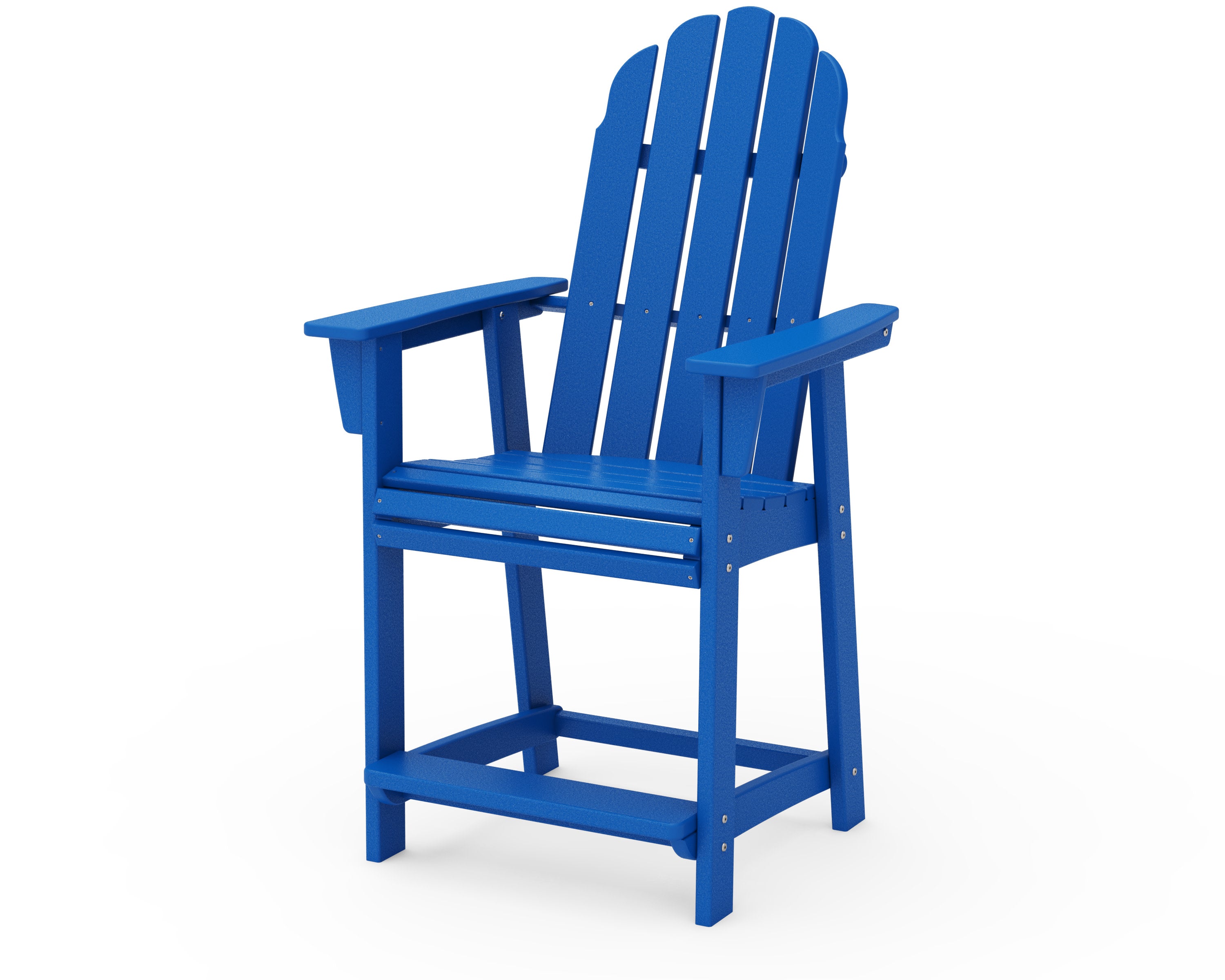 Vineyard Curveback Adirondack Counter Chair in Pacific Blue