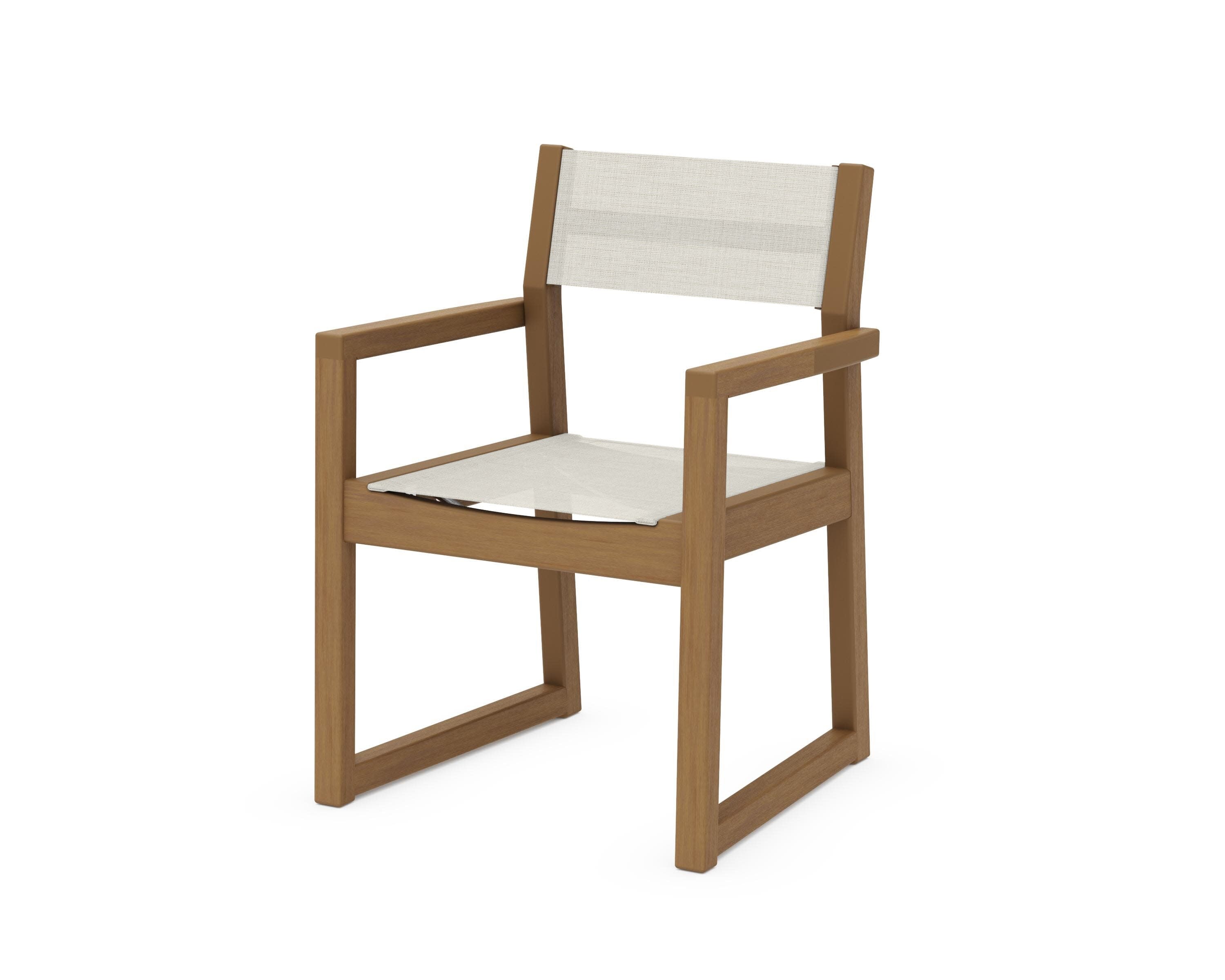 EDGE Sling Dining Arm Chair in Natural / Parchment Sling