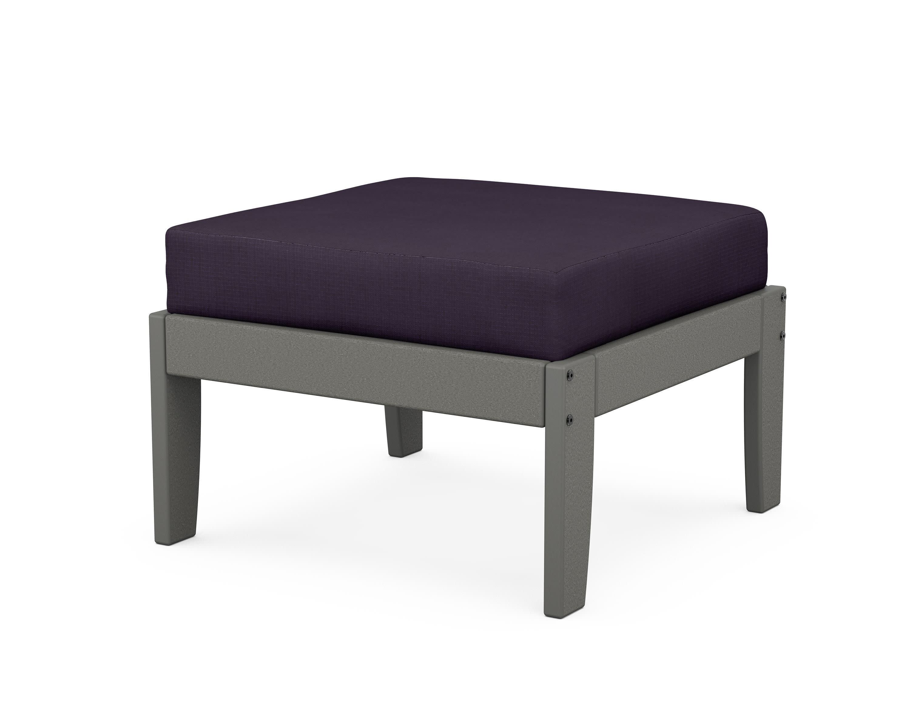 Modular Ottoman - Classic in Slate Grey / Navy Linen