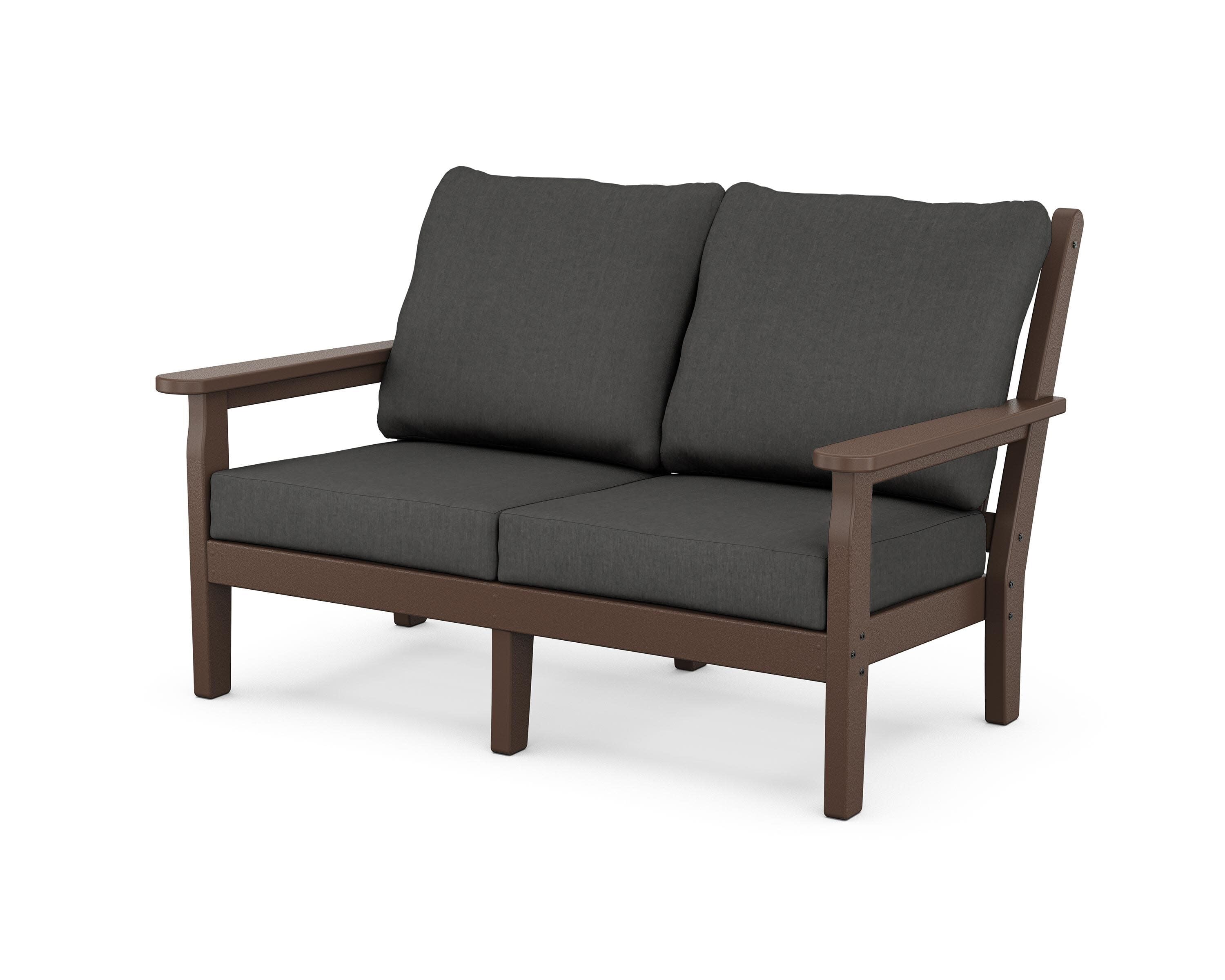 Chippendale Deep Seating Loveseat in Mahogany / Spectrum Carbon