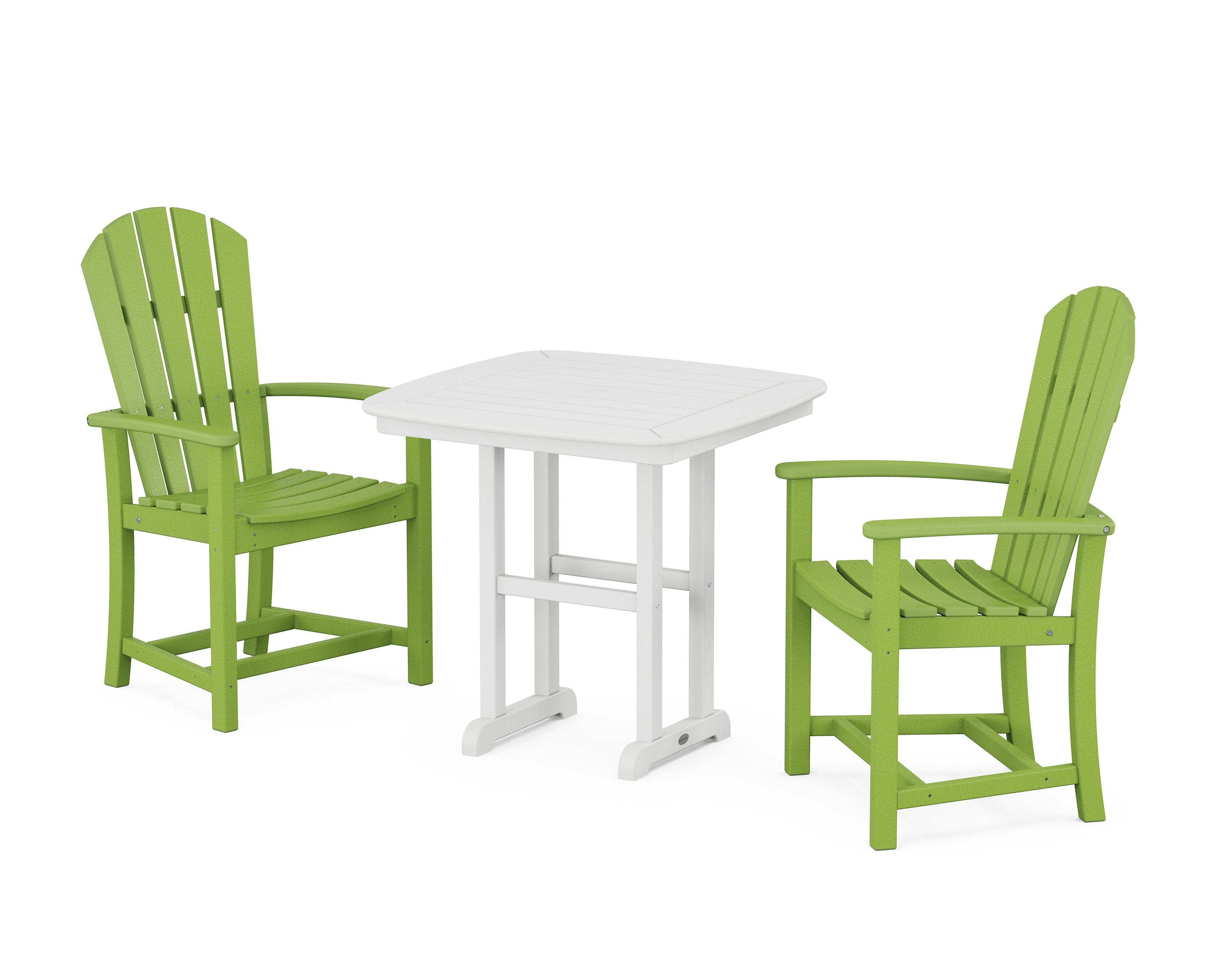 Palm Coast 3-Piece Dining Set in Lime / White