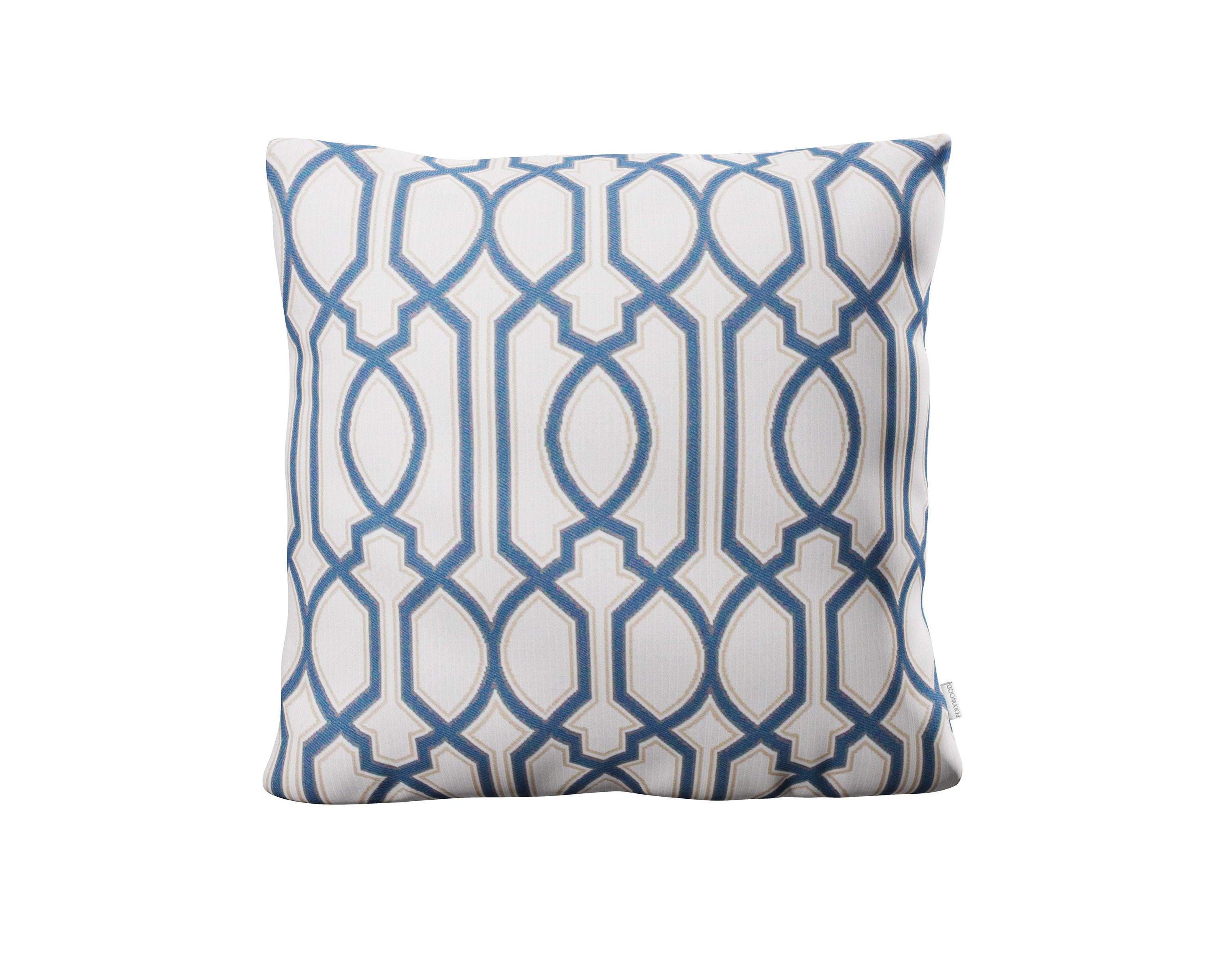 22" Outdoor Throw Pillow in Chelsey Trellis Cobalt