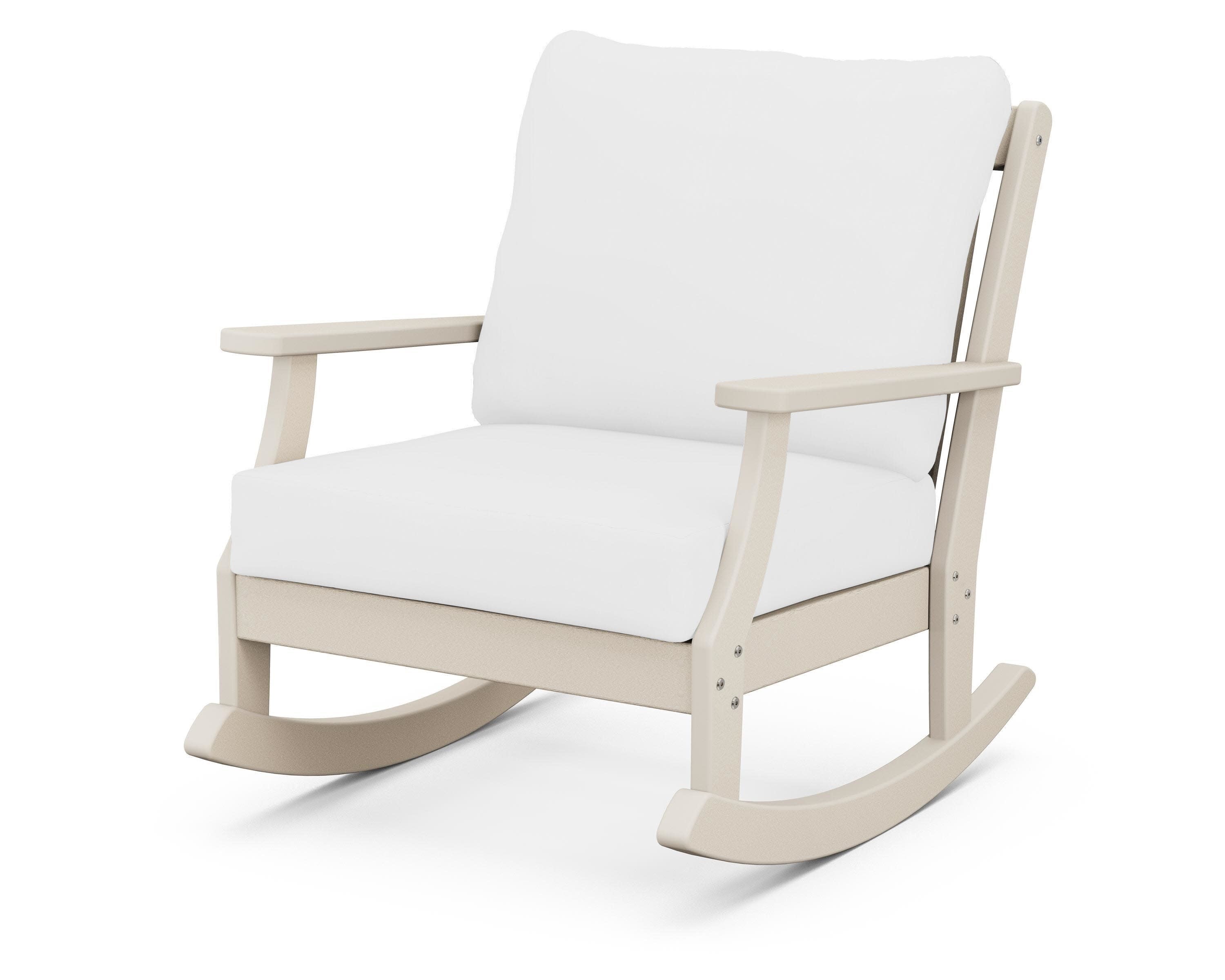 Braxton Deep Seating Rocking Chair in Sand / Natural