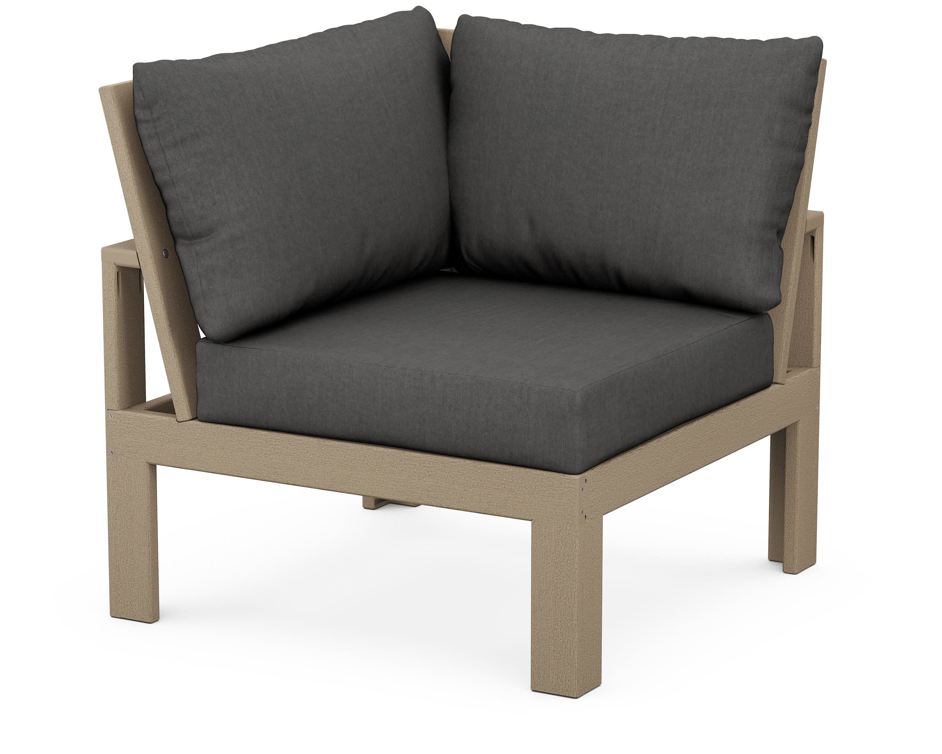 Modular Corner Chair in Vintage Sahara / Spectrum Carbon