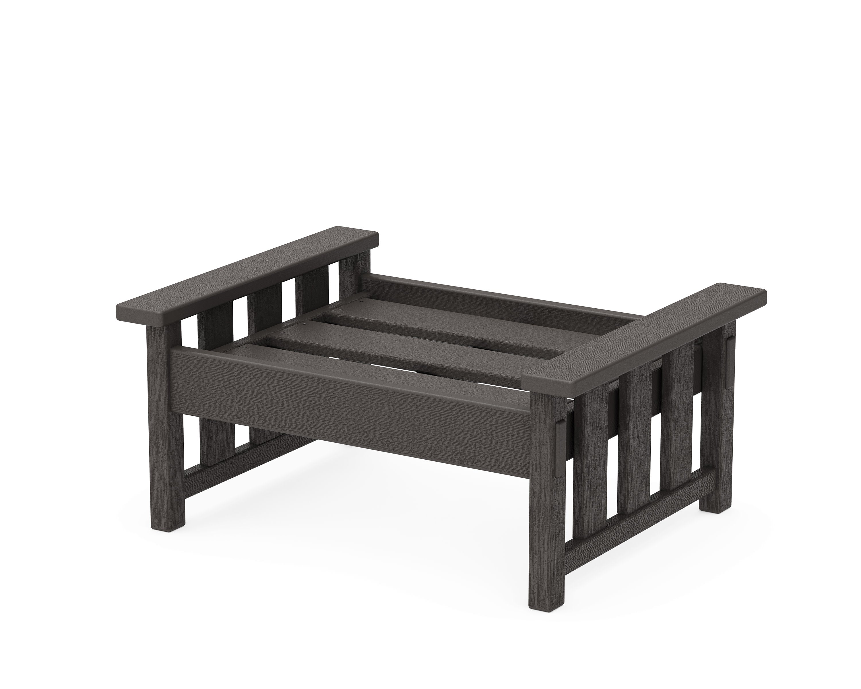 Acadia Deep Seating Ottoman Frame in Vintage Coffee