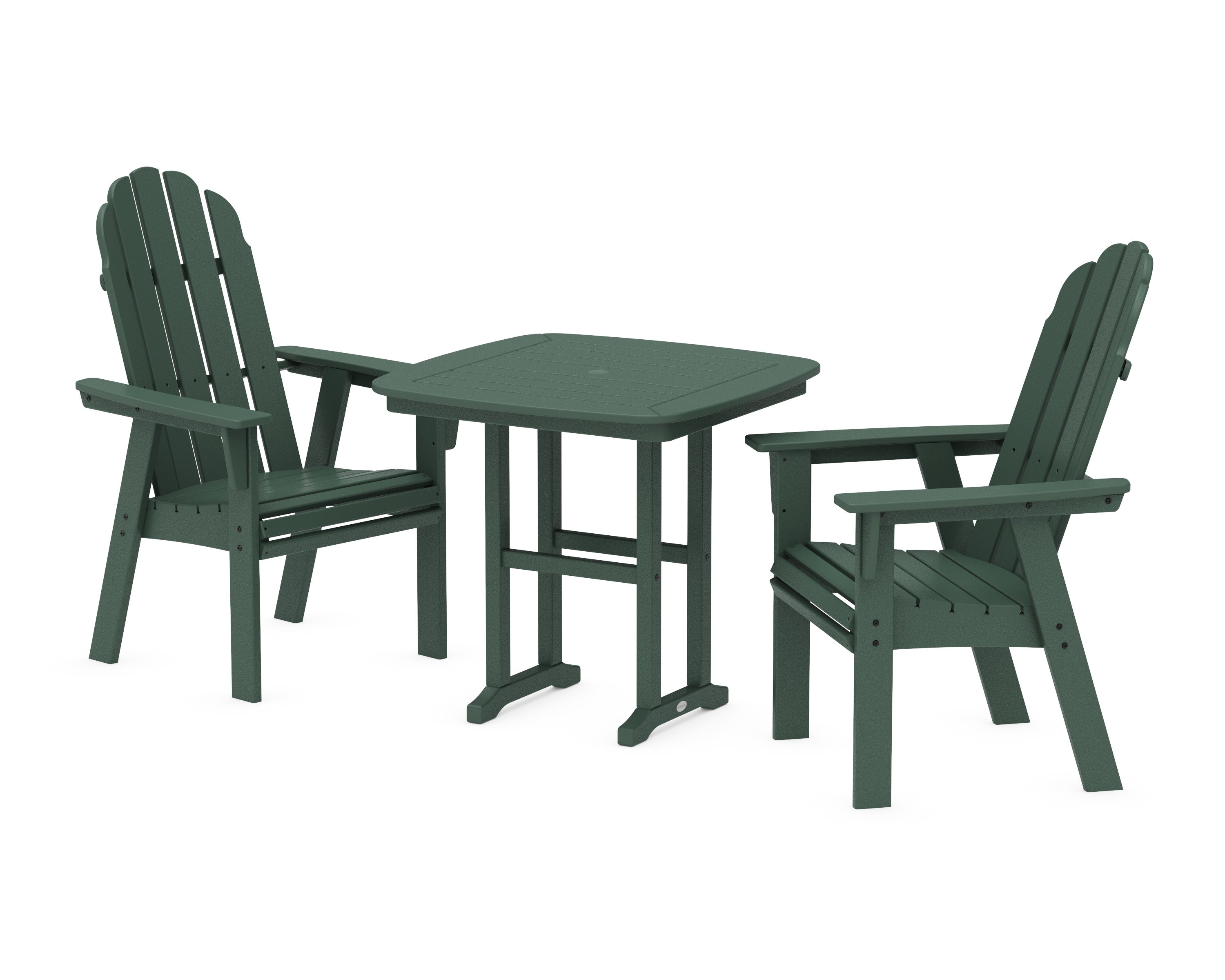Vineyard Adirondack 3-Piece Dining Set in Green