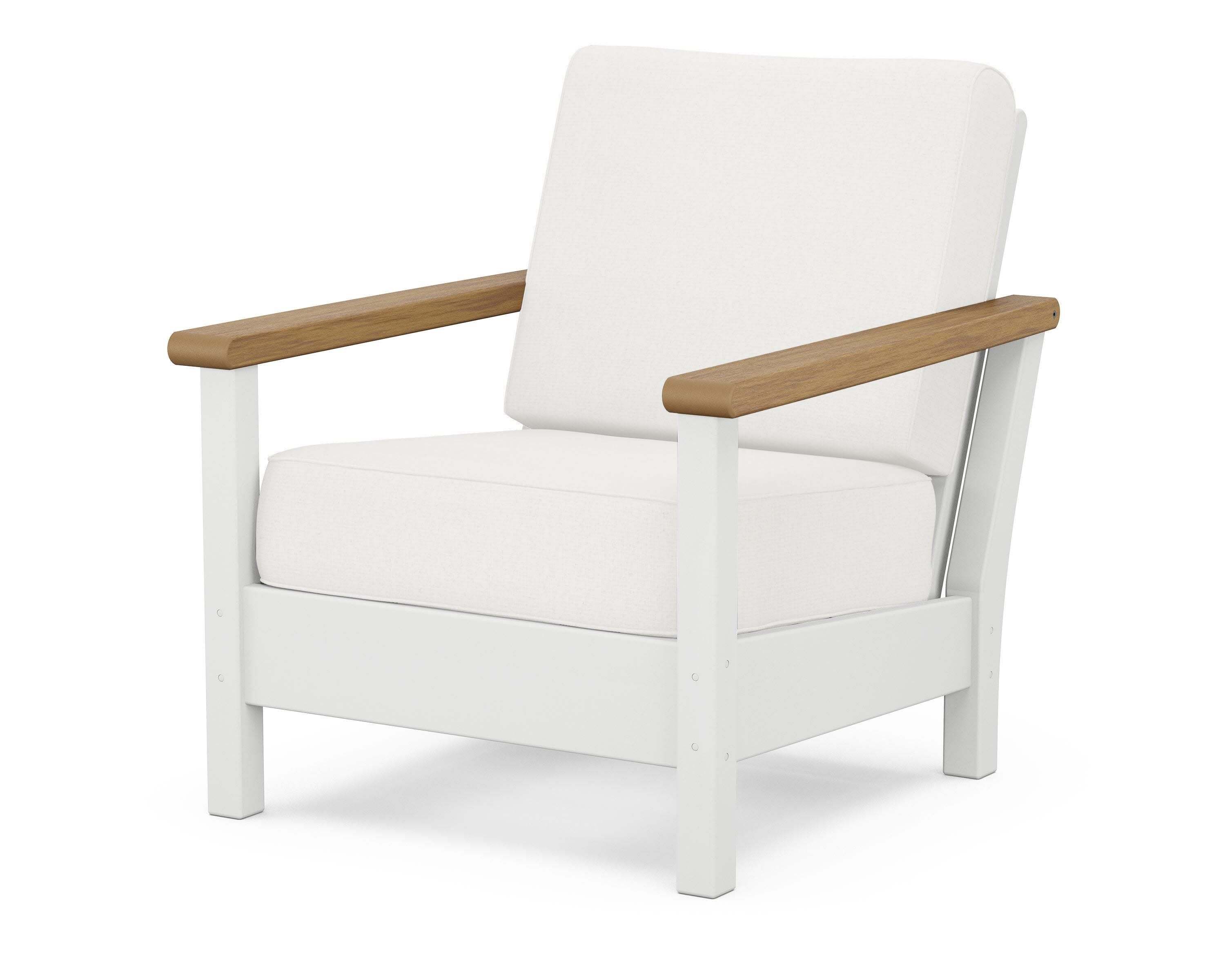 Harbour Deep Seating Chair in White / Natural / Natural Linen