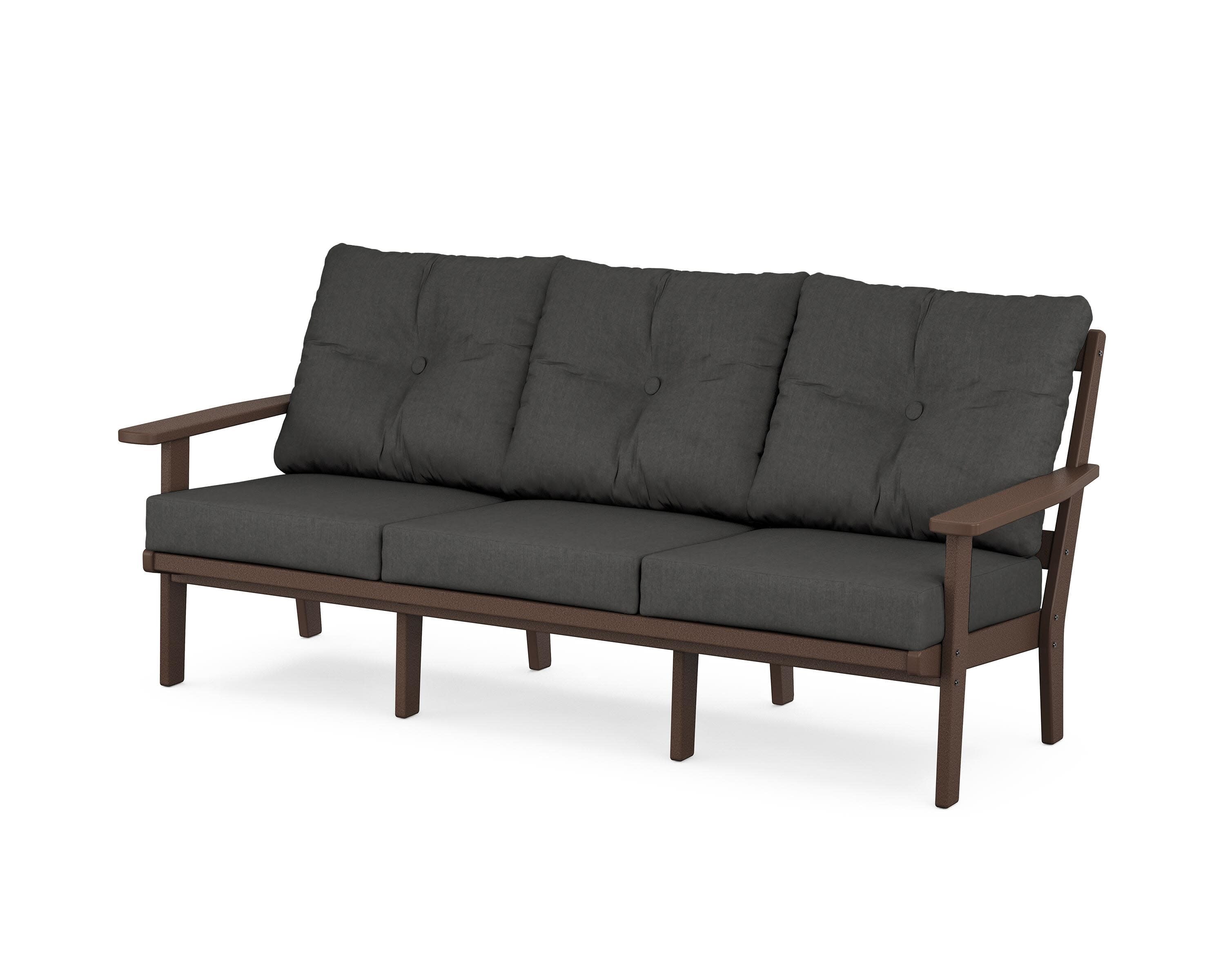 PrairieDeep Seating Sofa in Mahogany / Spectrum Carbon