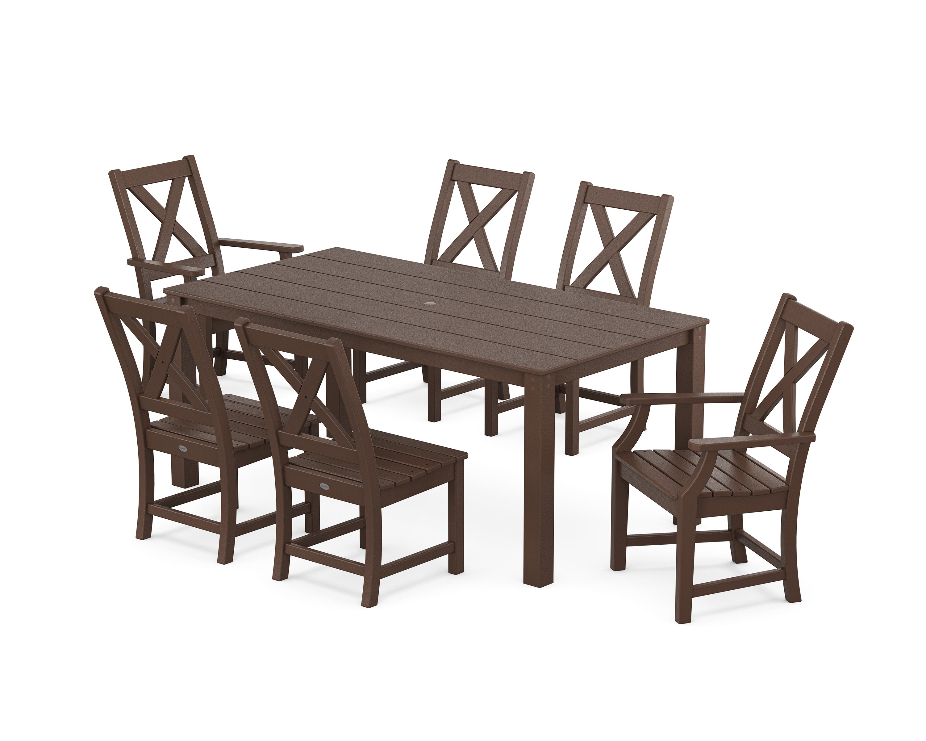 Braxton 7-Piece Parsons Dining Set in Mahogany