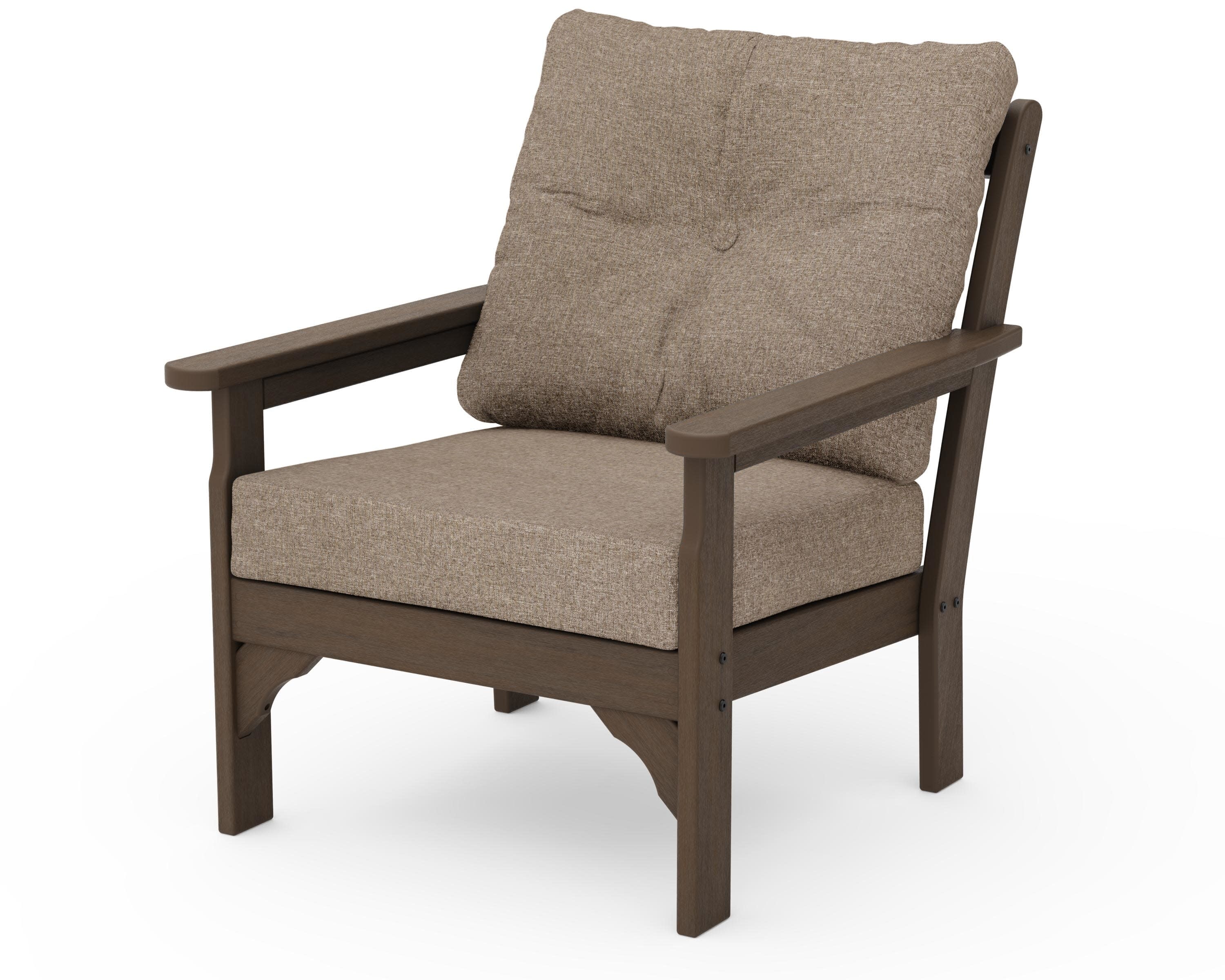 Vineyard Deep Seating Chair in Kona / Spiced Burlap