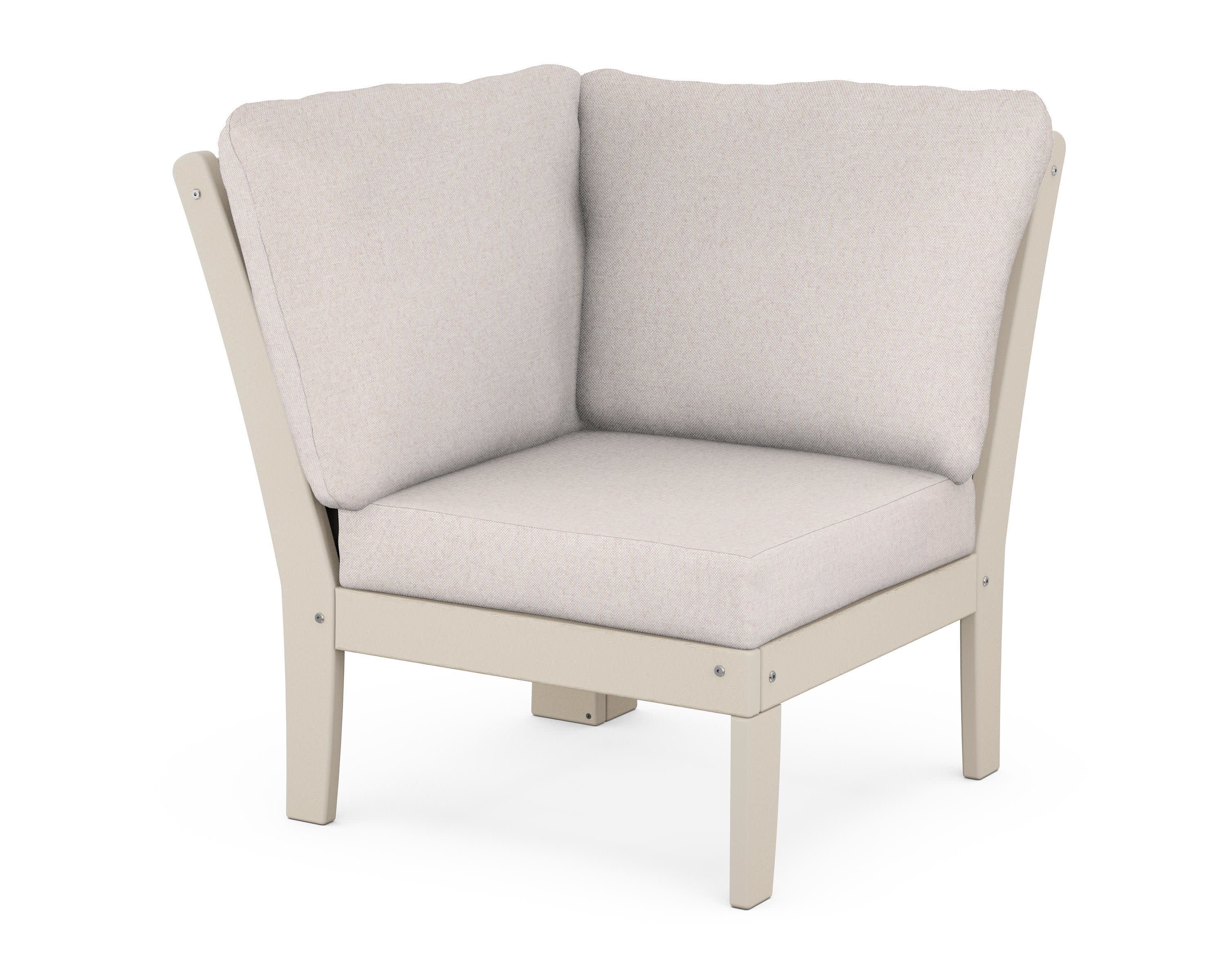 Braxton Modular Corner Chair in Sand / Dune Burlap