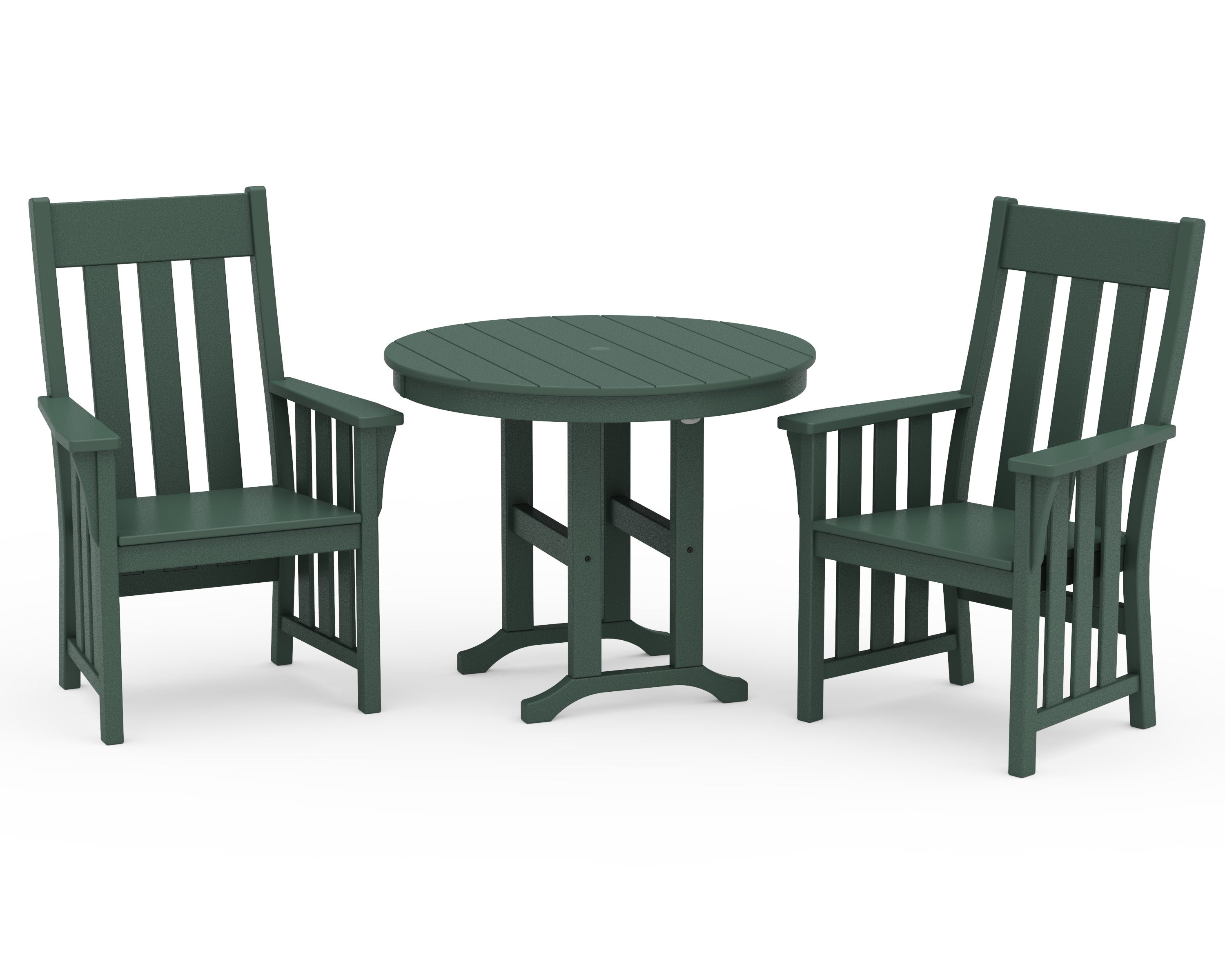 Acadia 3-Piece Farmhouse Dining Set in Green