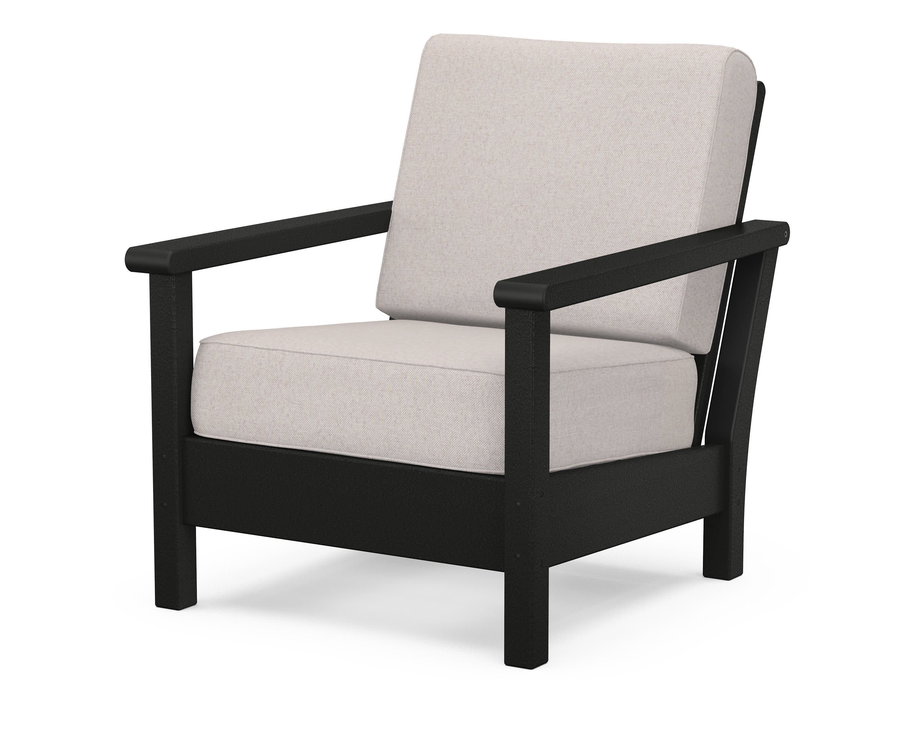 Harbour Deep Seating Chair in Black / Dune Burlap