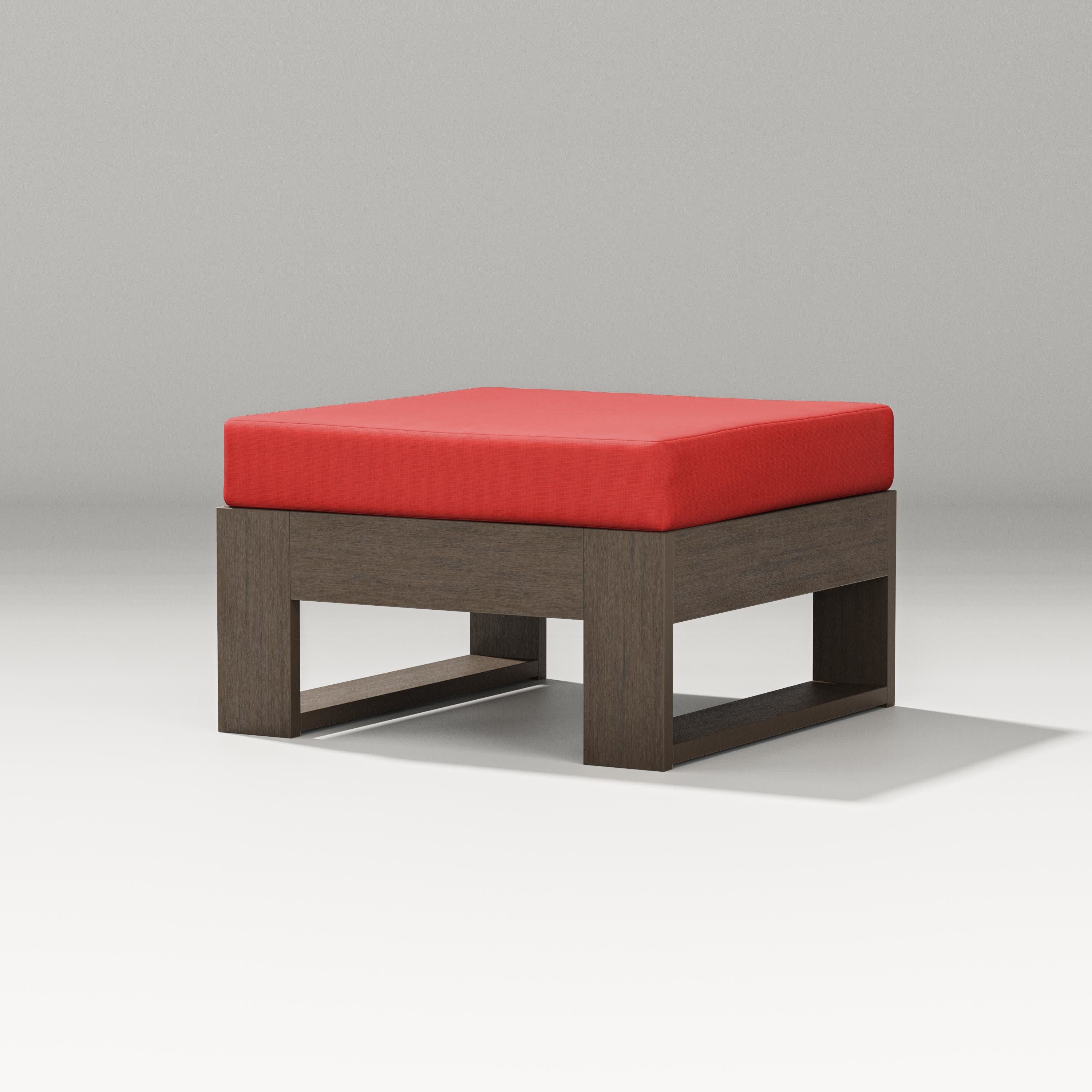Latitude Lounge Ottoman in Kona / Crimson Linen