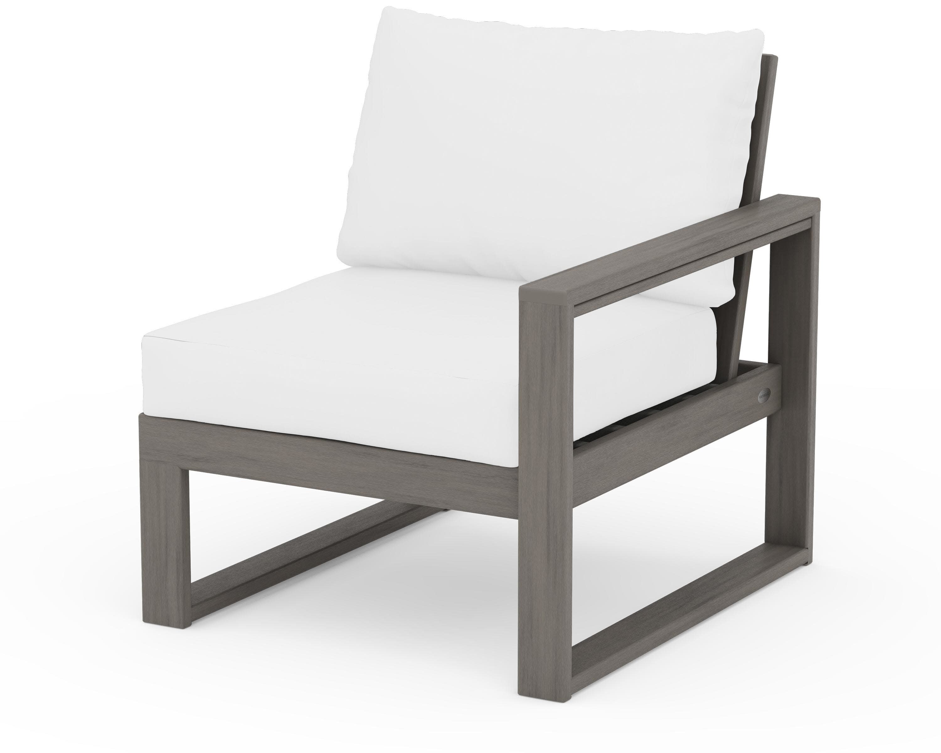 EDGE Modular Right Arm Chair in Driftwood / Natural