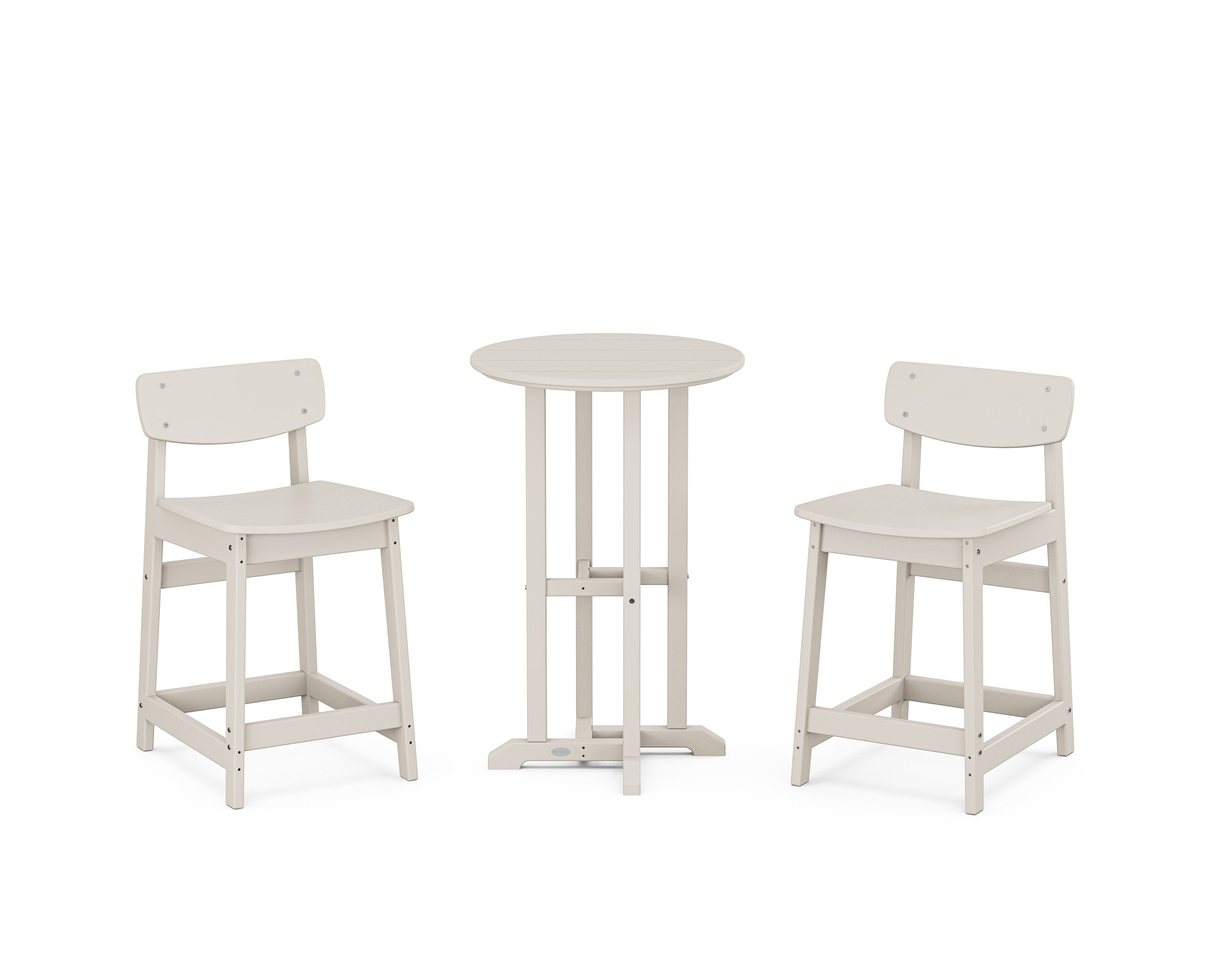 Modern Studio Urban Lowback 3-Piece Bistro Counter Set in Sand