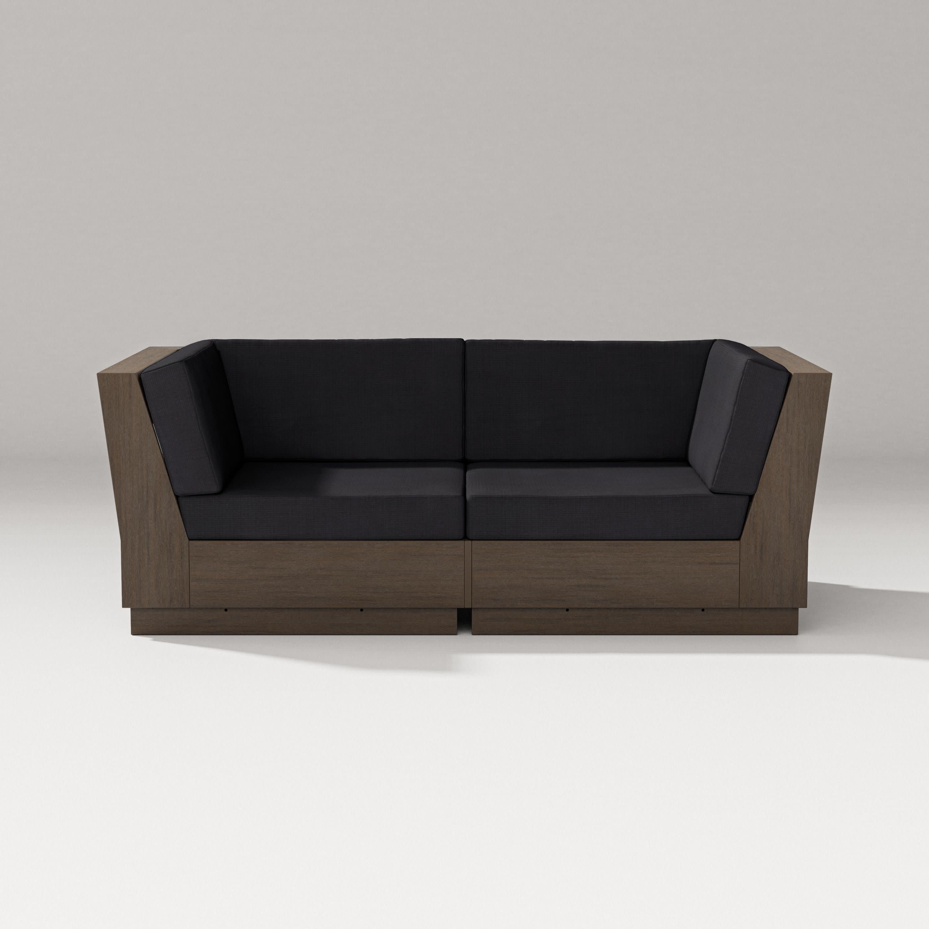 Elevate Loveseat Sectional in Kona / Midnight Linen