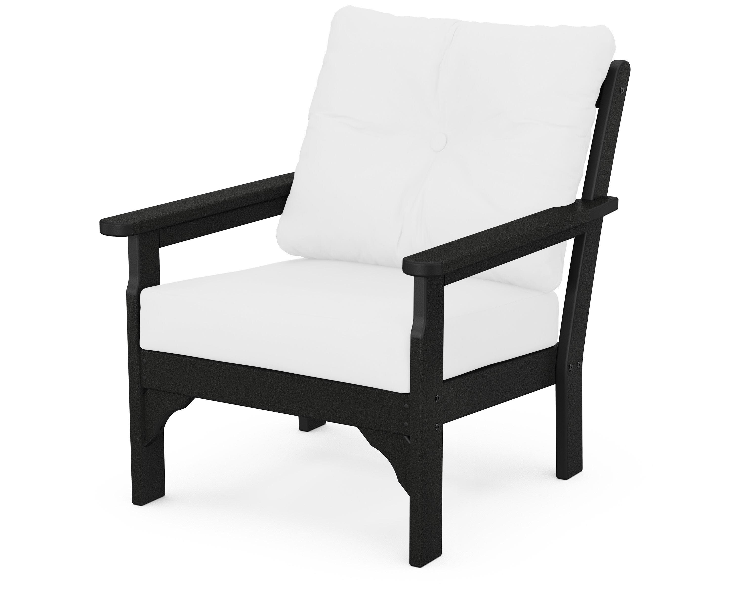 Vineyard Deep Seating Chair in Black / Natural