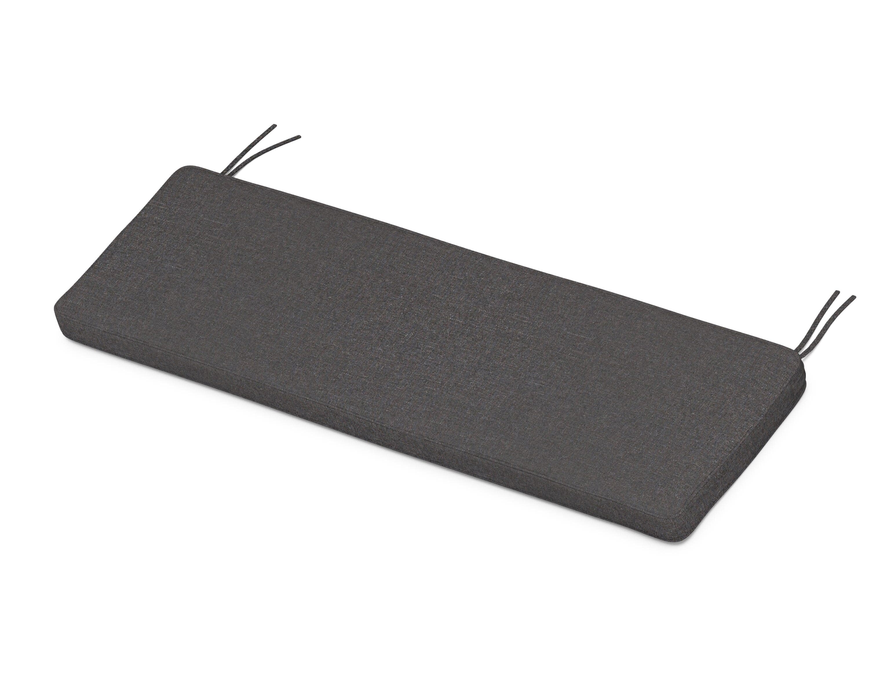 Chinoiserie Bench Seat Cushion in Ash Charcoal