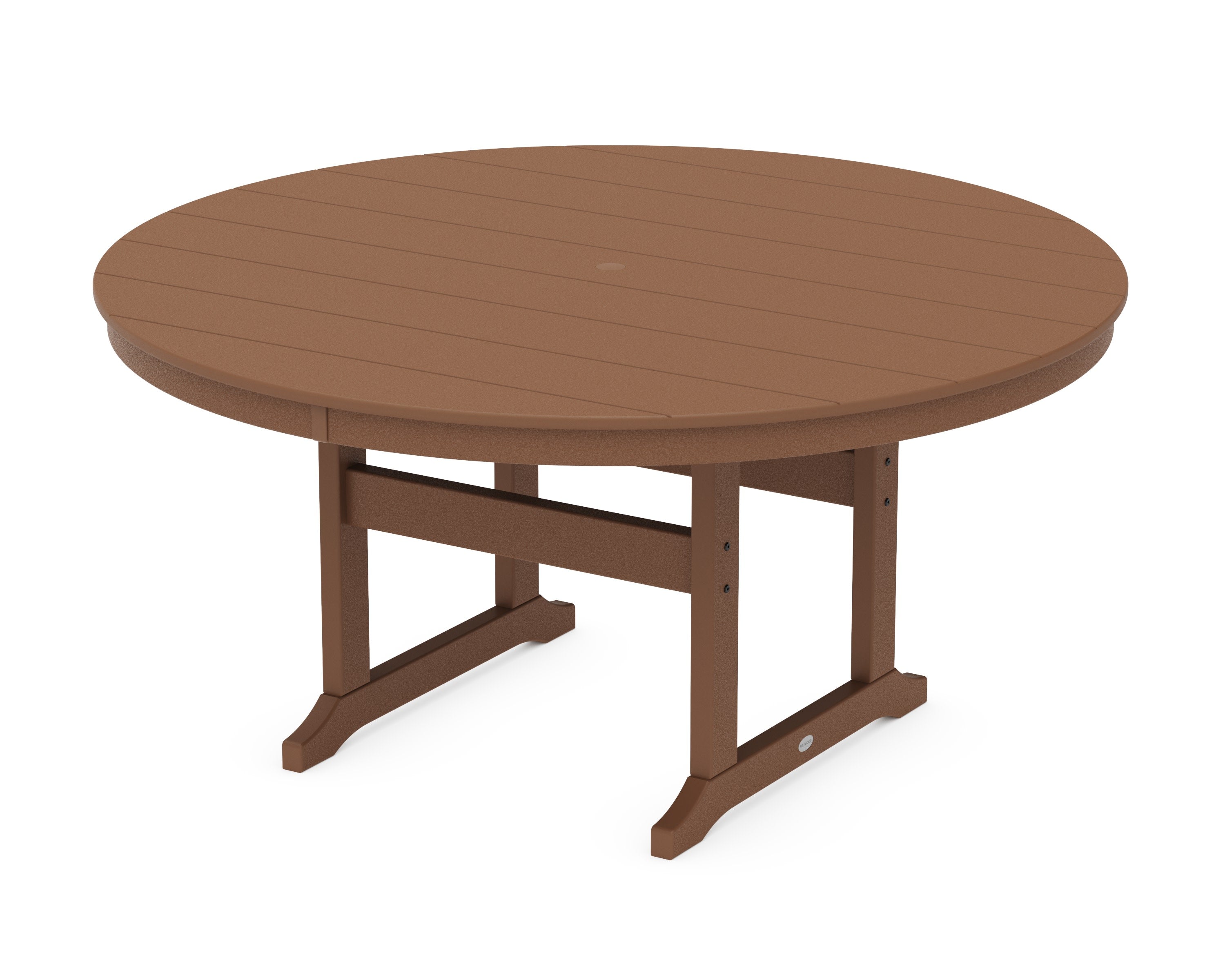 60" Round Farmhouse Dining Table in Teak