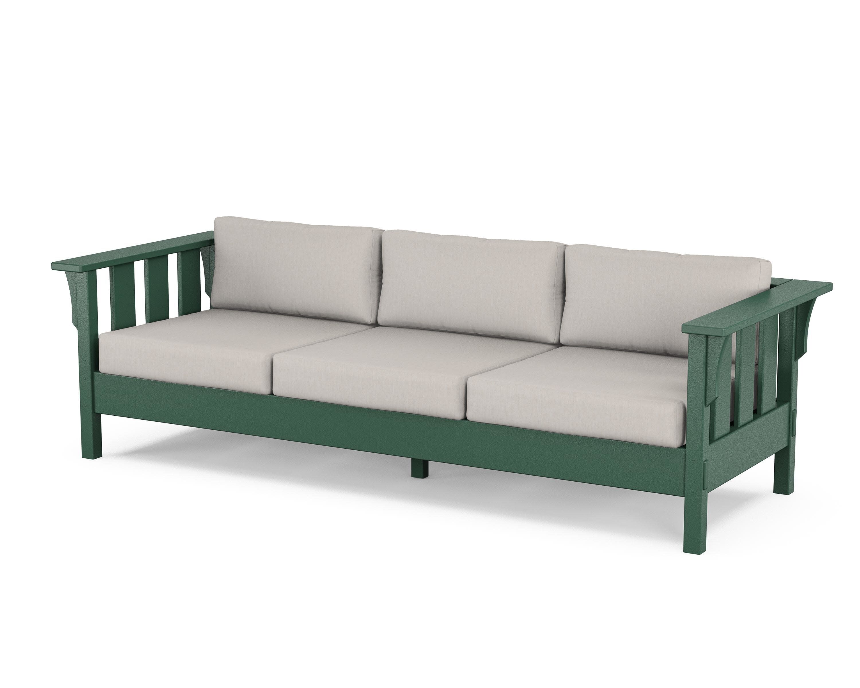 Acadia Deep Seating Sofa in Green / Cast Ash