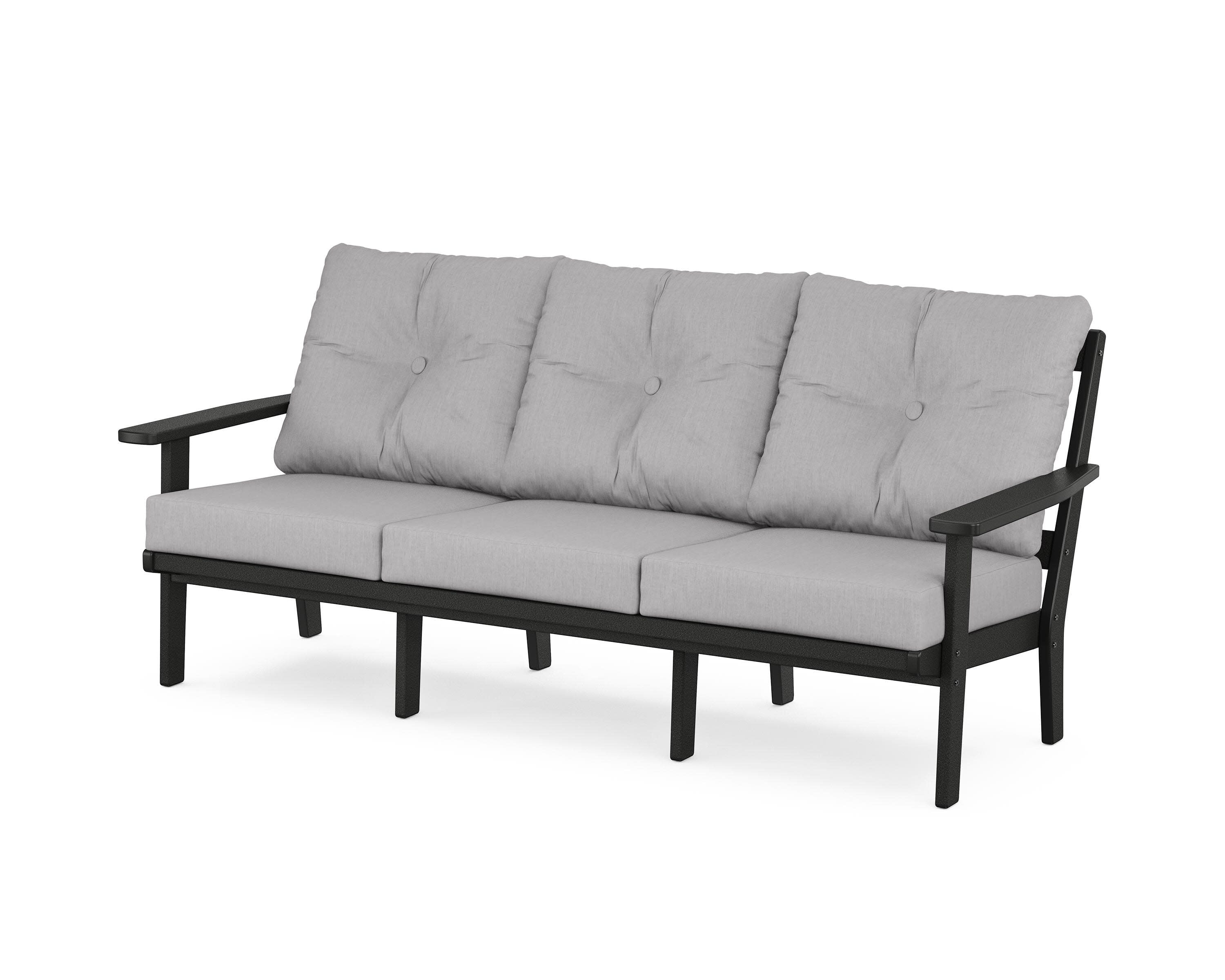 PrairieDeep Seating Sofa in Black / Granite