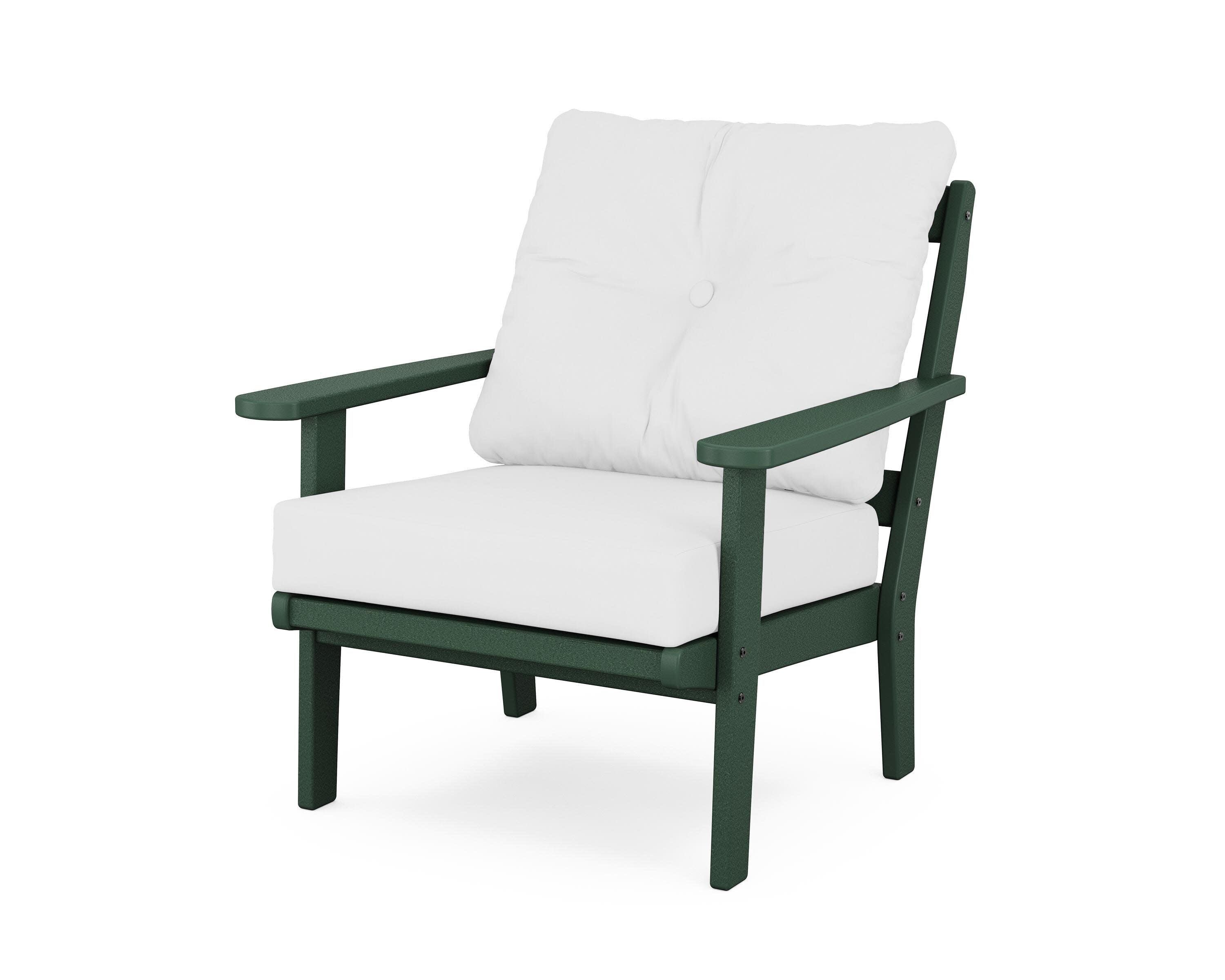 Mission Deep Seating Chair in Green / Natural