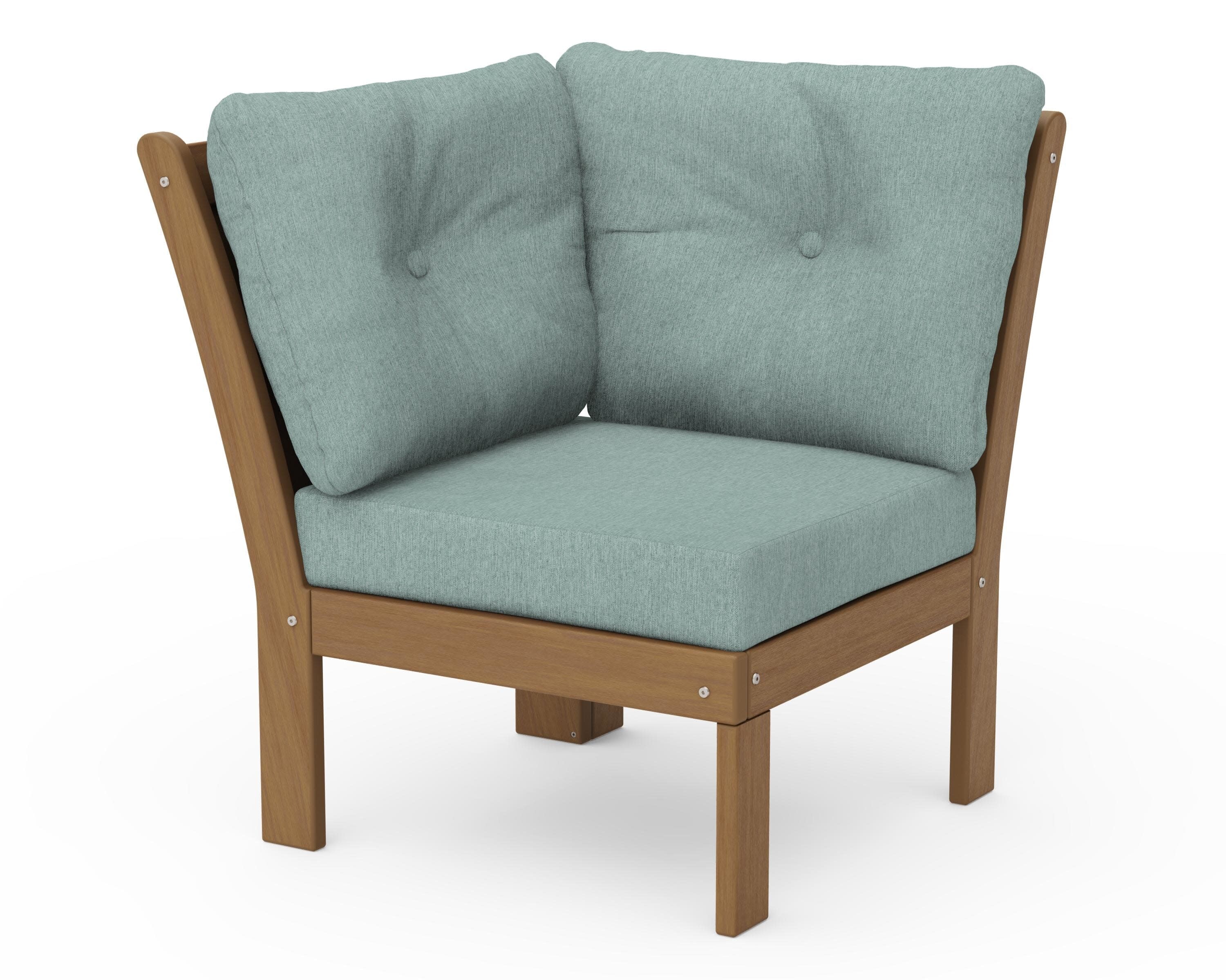 Vineyard Modular Corner Chair in Natural / Glacier Spa