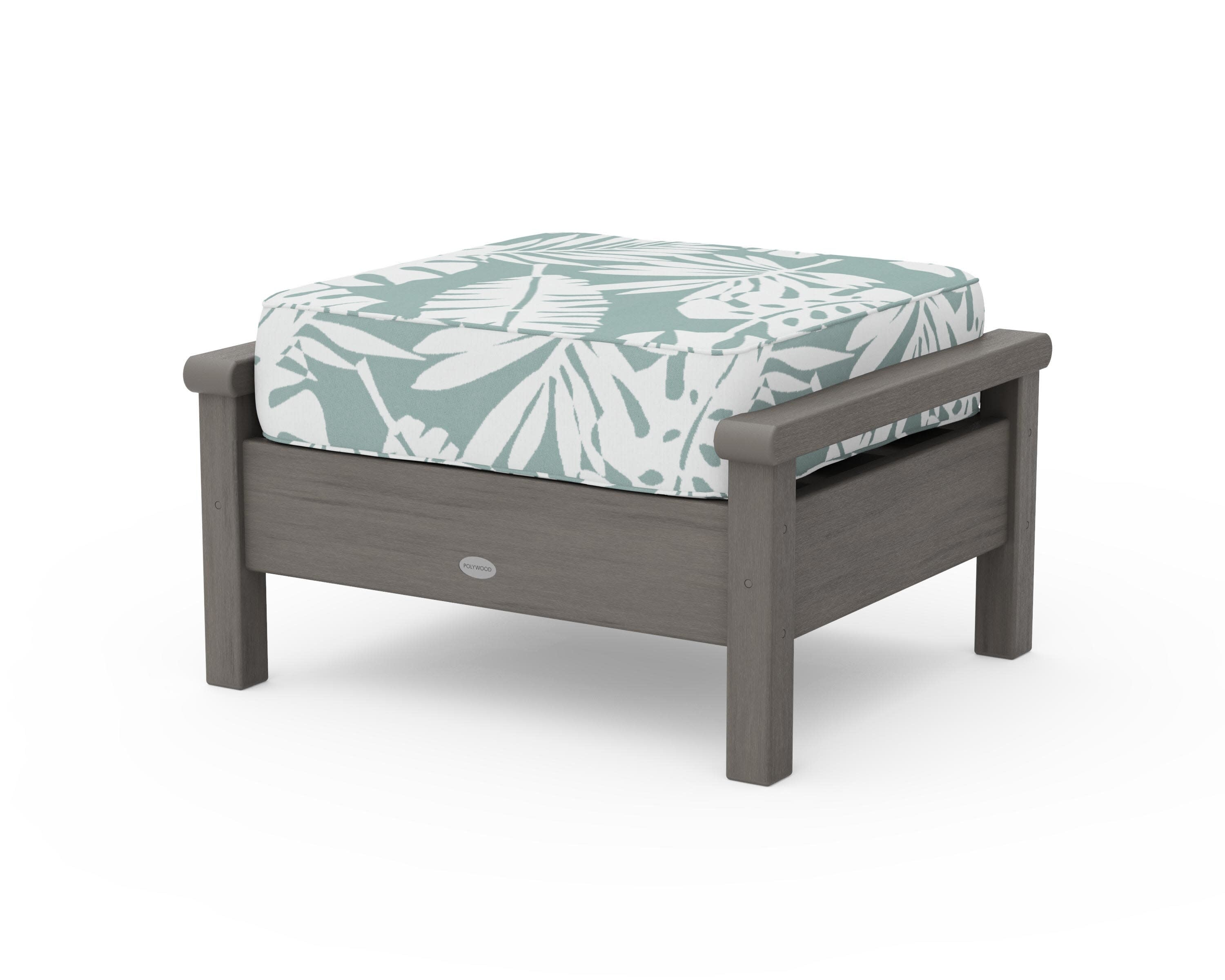 Harbour Deep Seating Ottoman in Driftwood / Leaf Glacier Spa