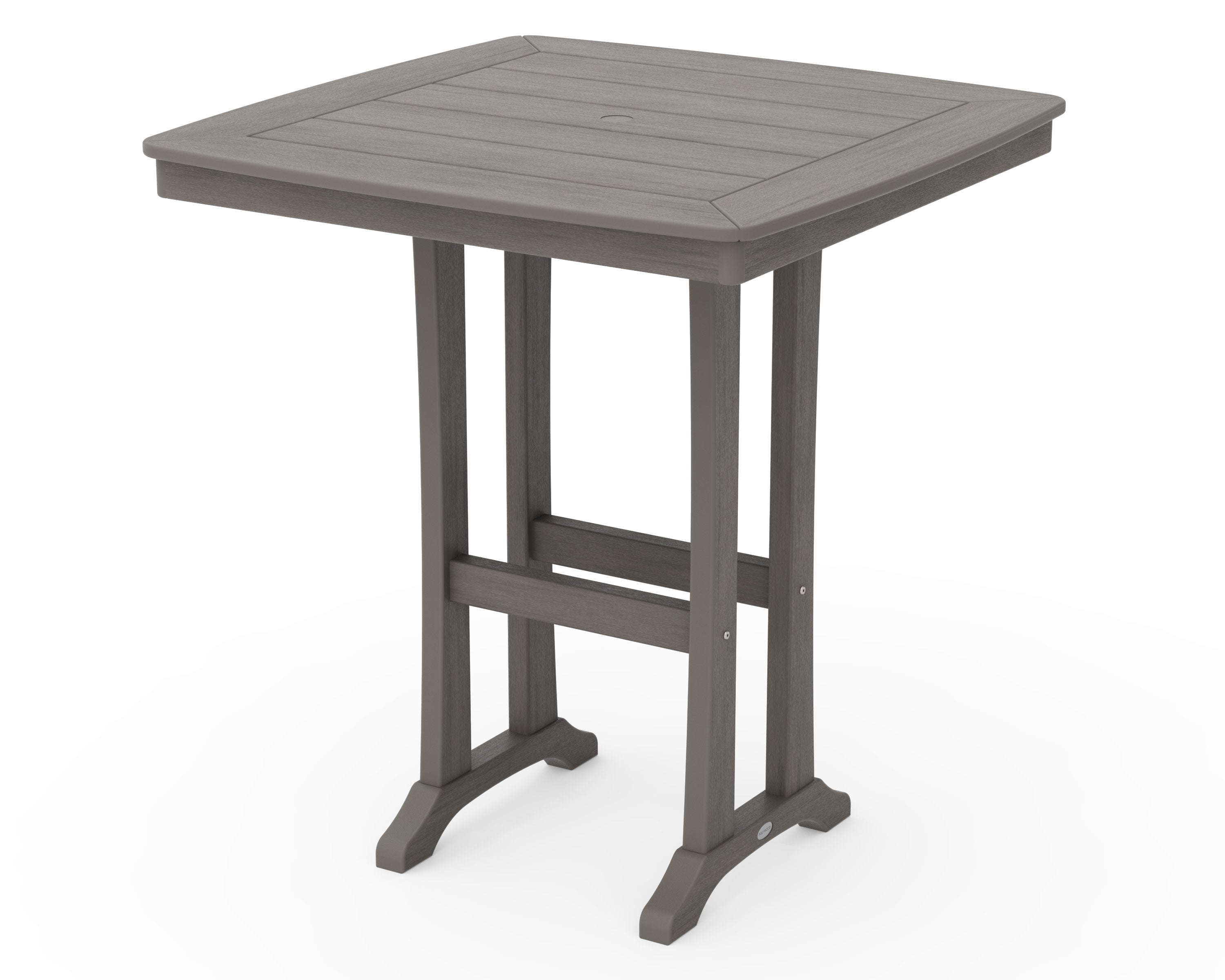 Nautical Trestle 37" Bar Table in Driftwood