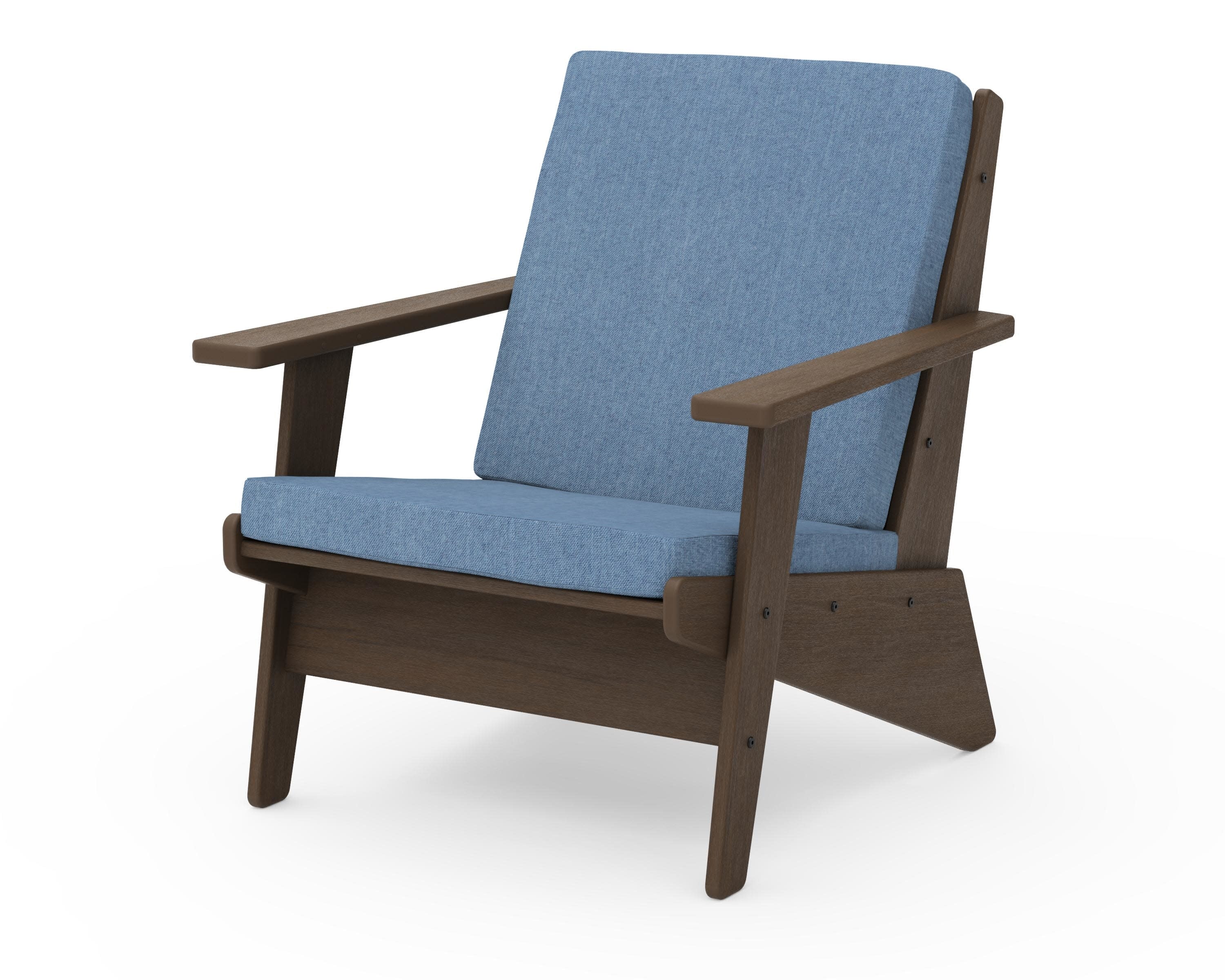 Riviera Modern Lounge Chair in Kona / Sky Blue
