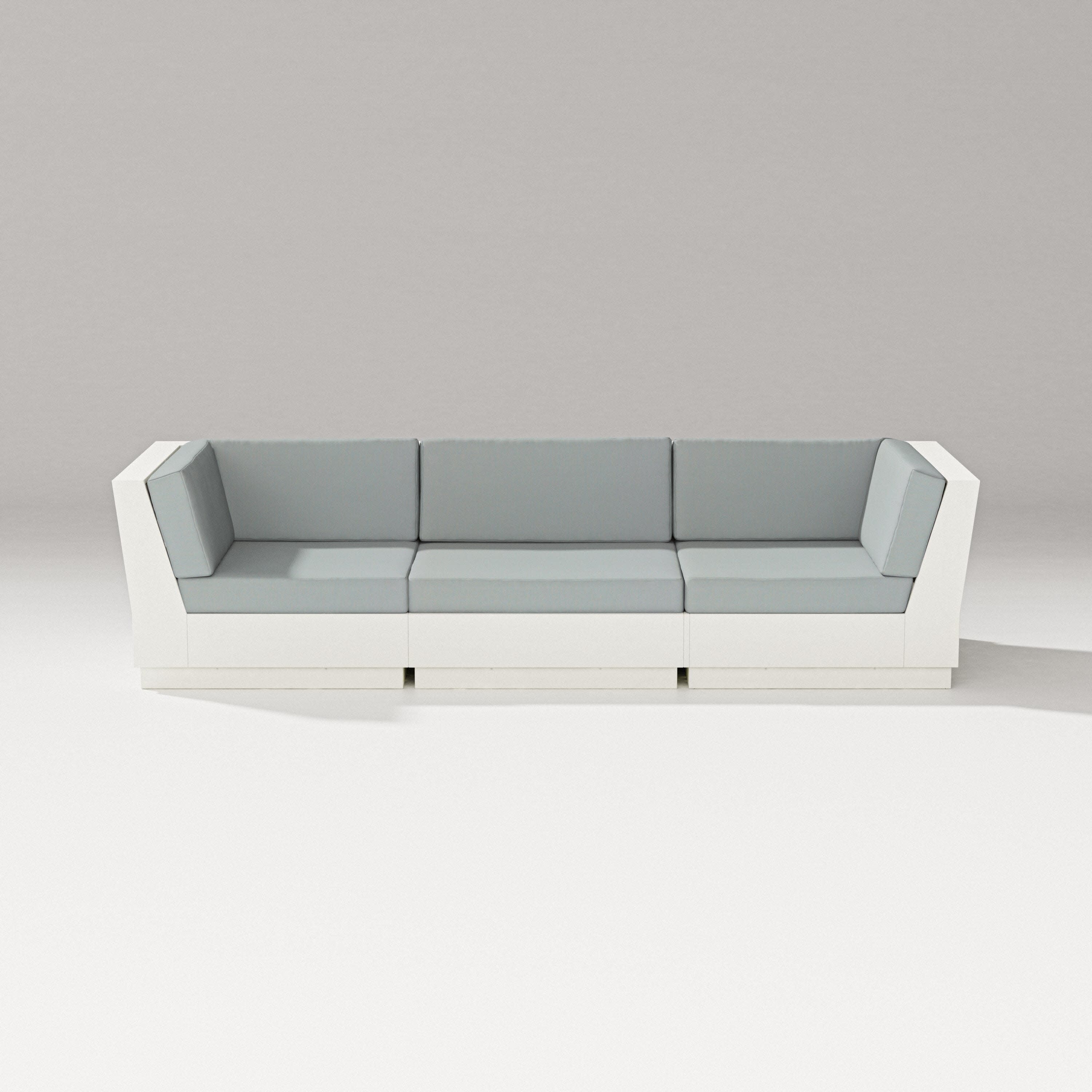 Elevate Sofa Sectional in Vintage White / Spa