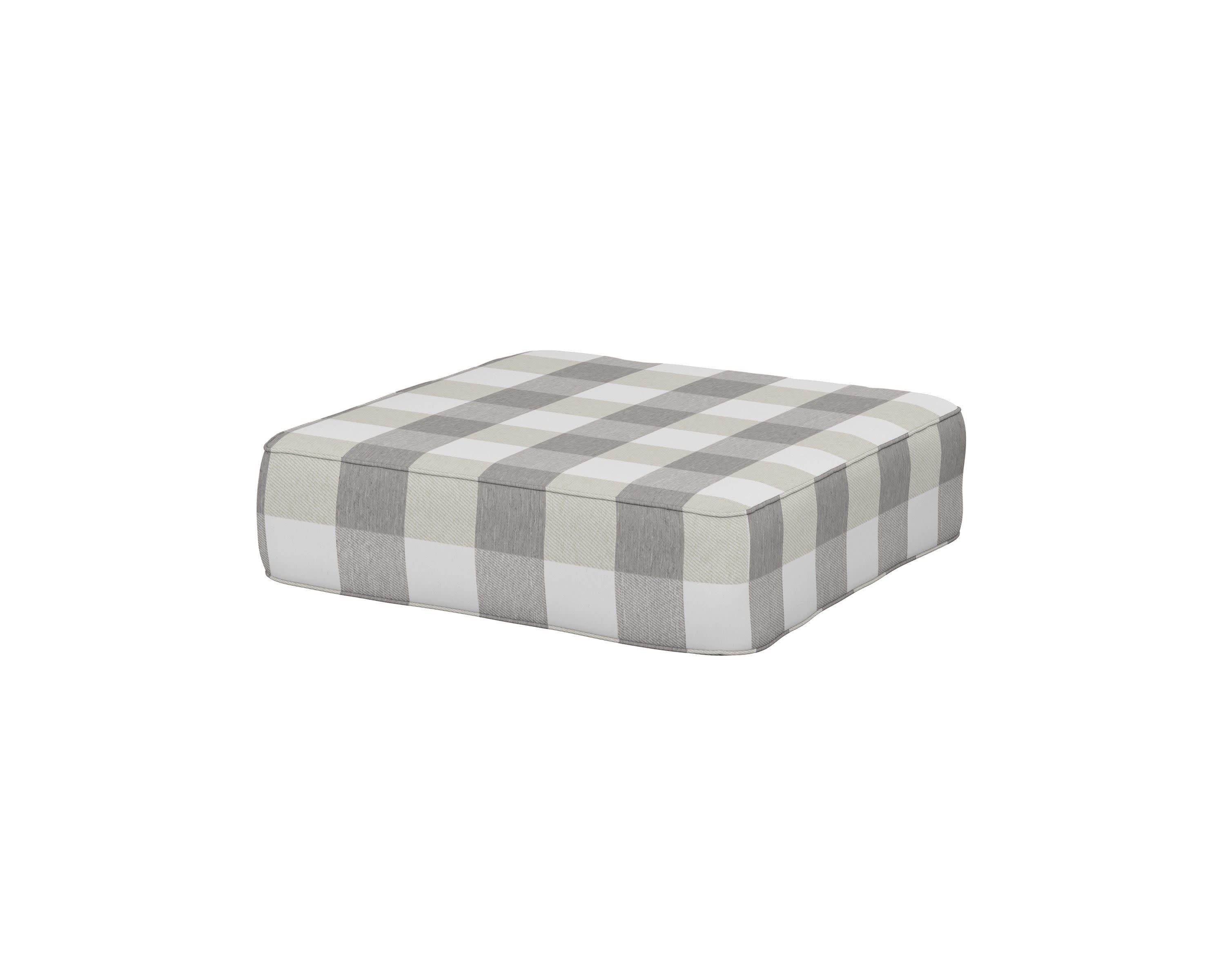 Ateeva 4000 Ottoman Cushion in Buffalo Plaid Grey Mist