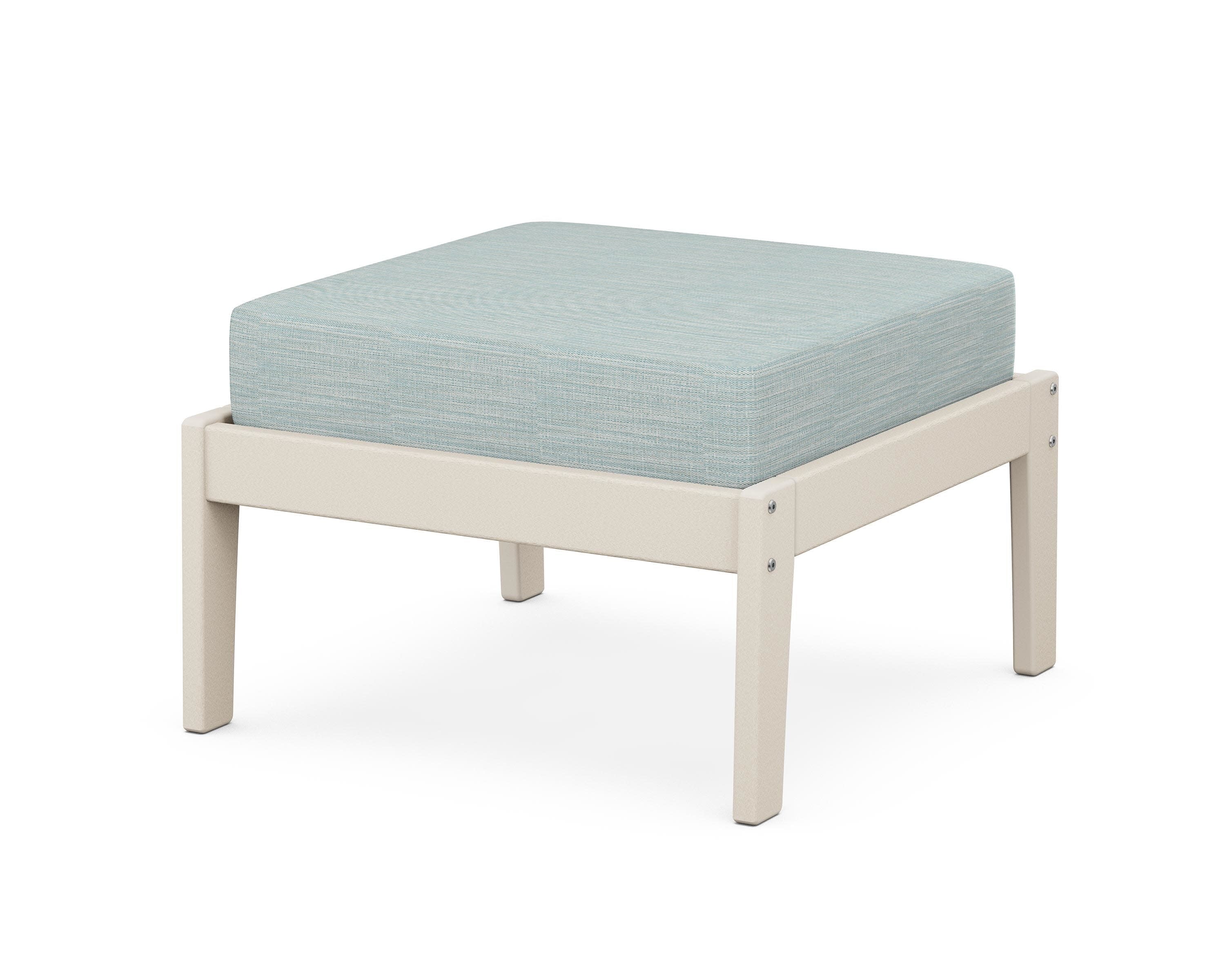 Deep Seating Ottoman in Sand / Soothe Mist