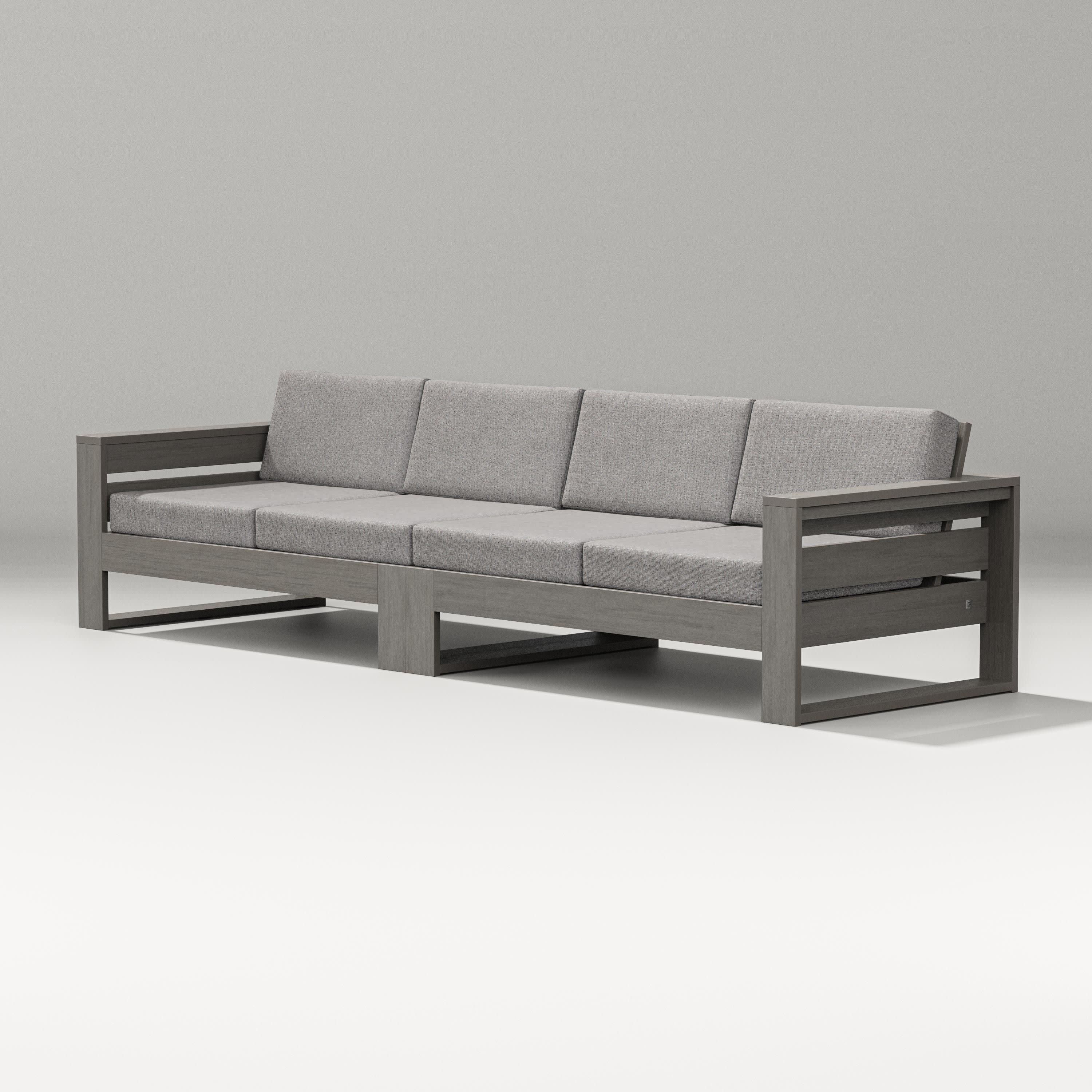 Latitude Straight Sectional in Driftwood / Grey Mist