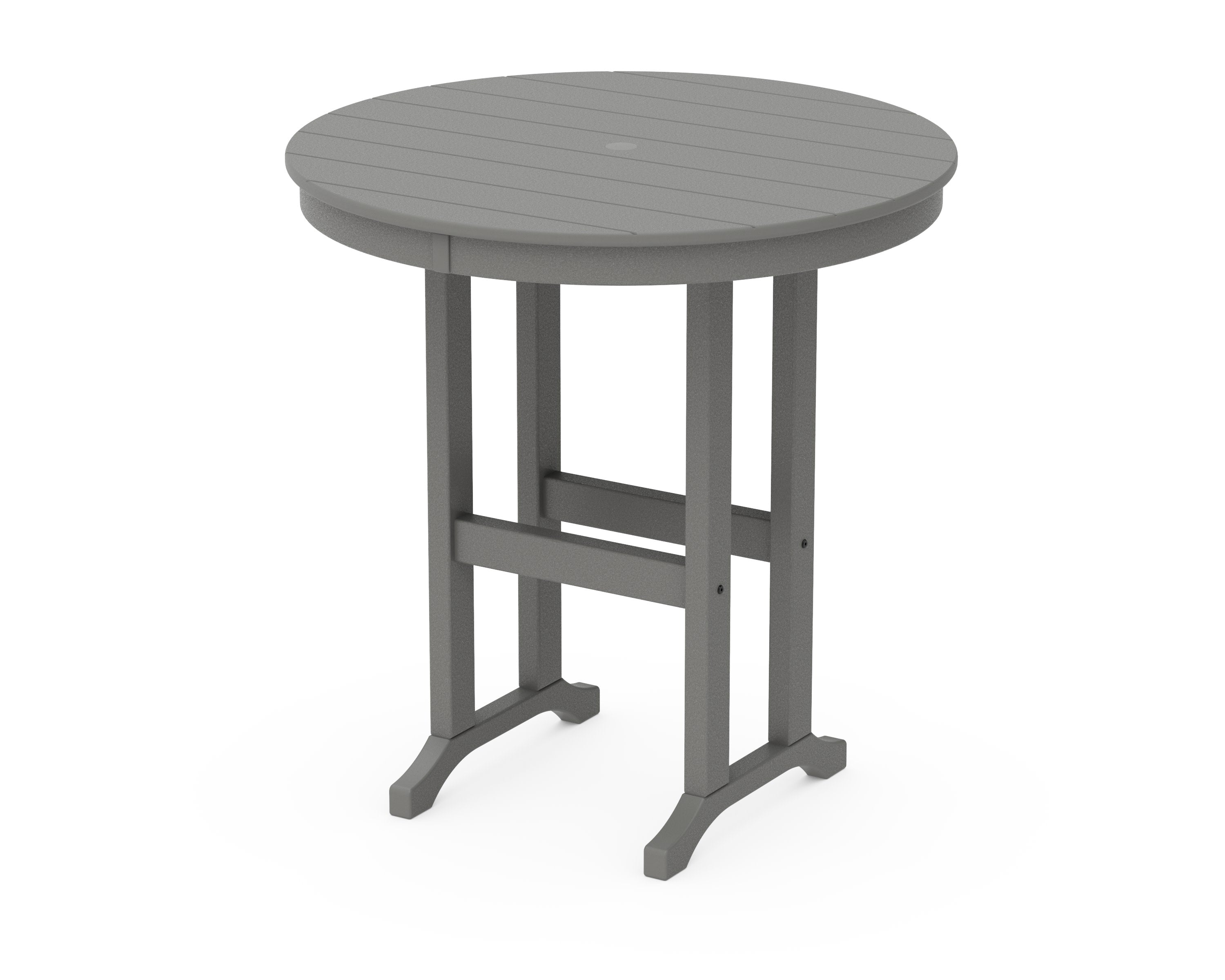 36" Round Farmhouse Counter Table in Slate Grey