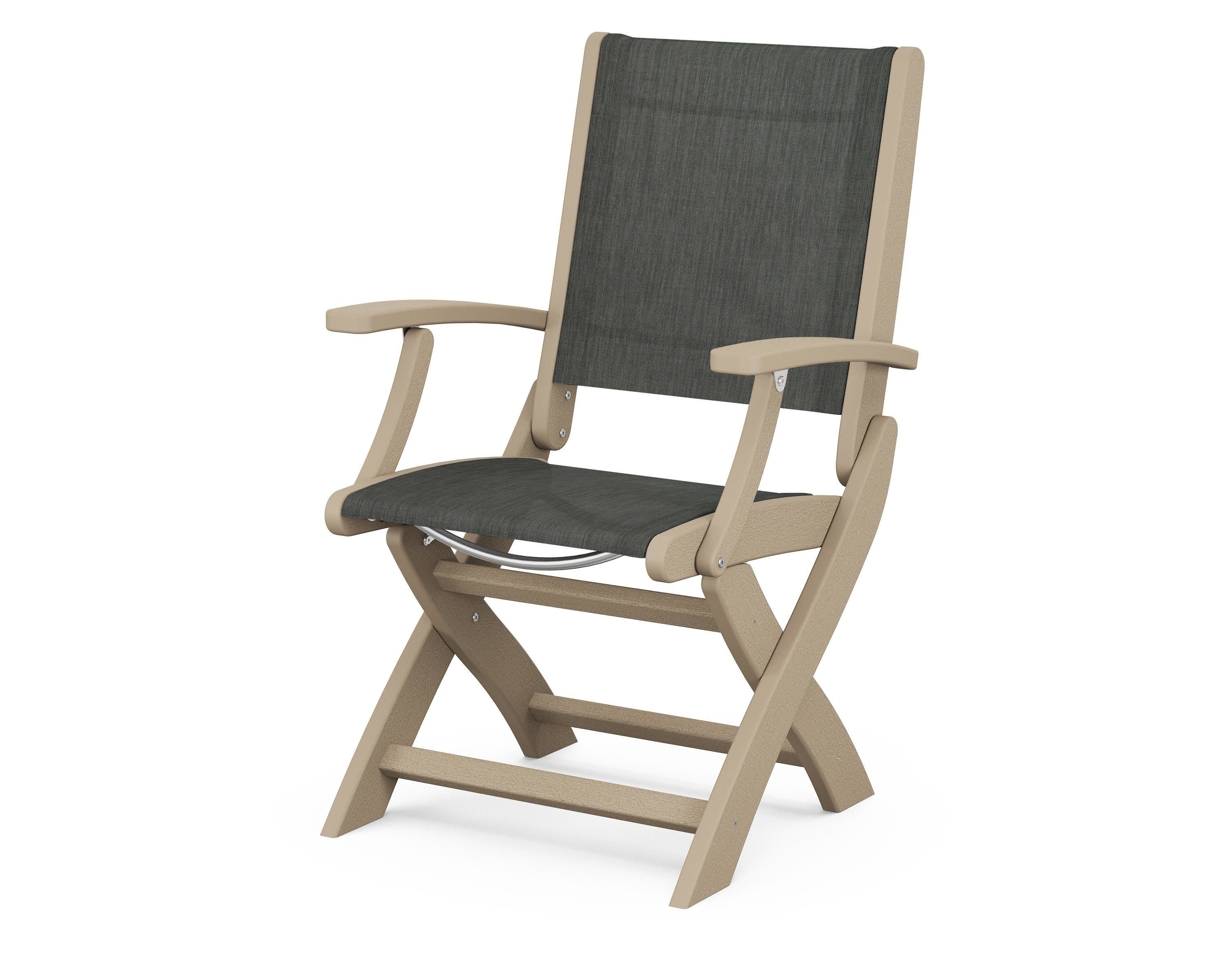 Coastal Folding Chair in Vintage Sahara / Ember Sling
