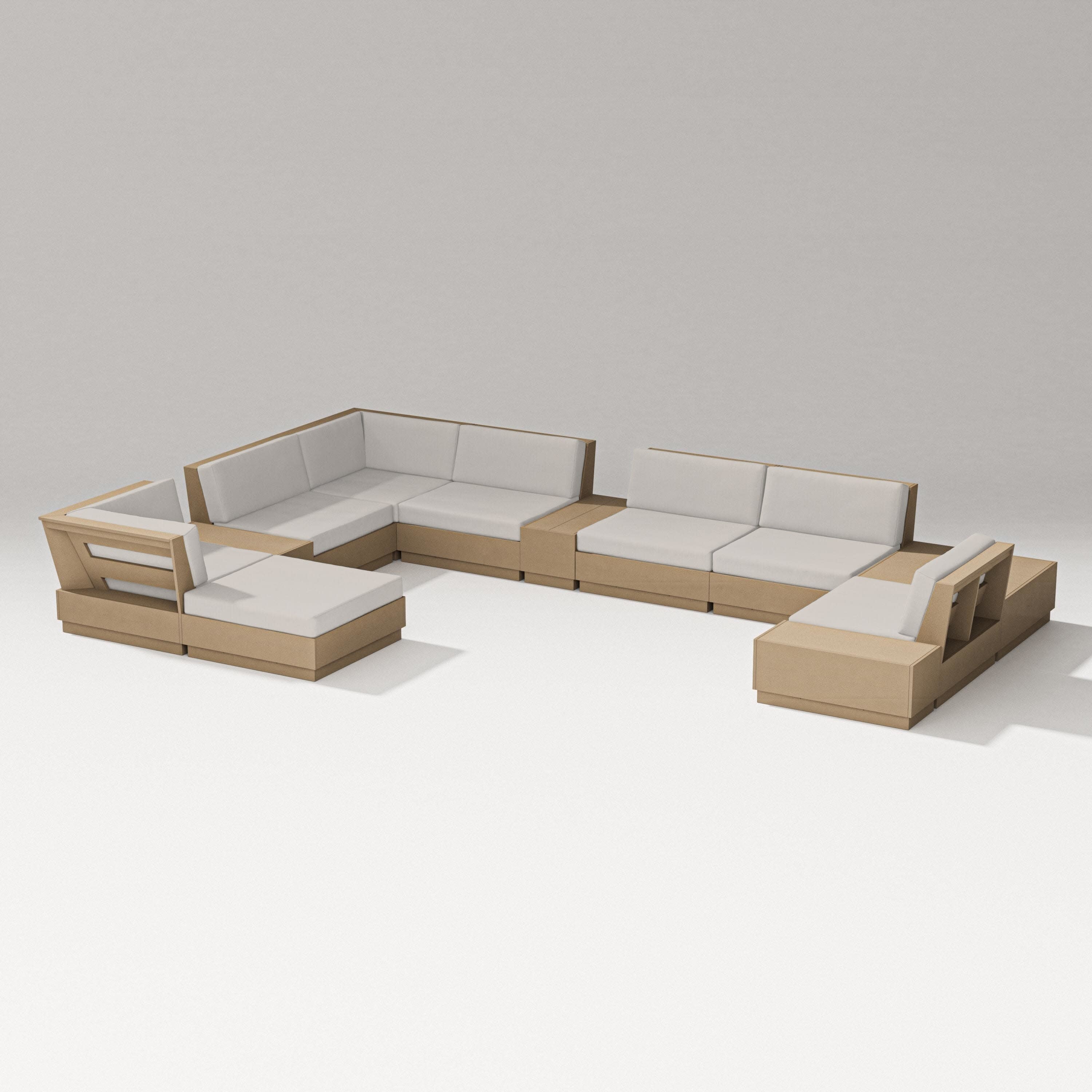 Elevate 12-Piece Conversation Sectional Set in Vintage Sahara / Cast Ash