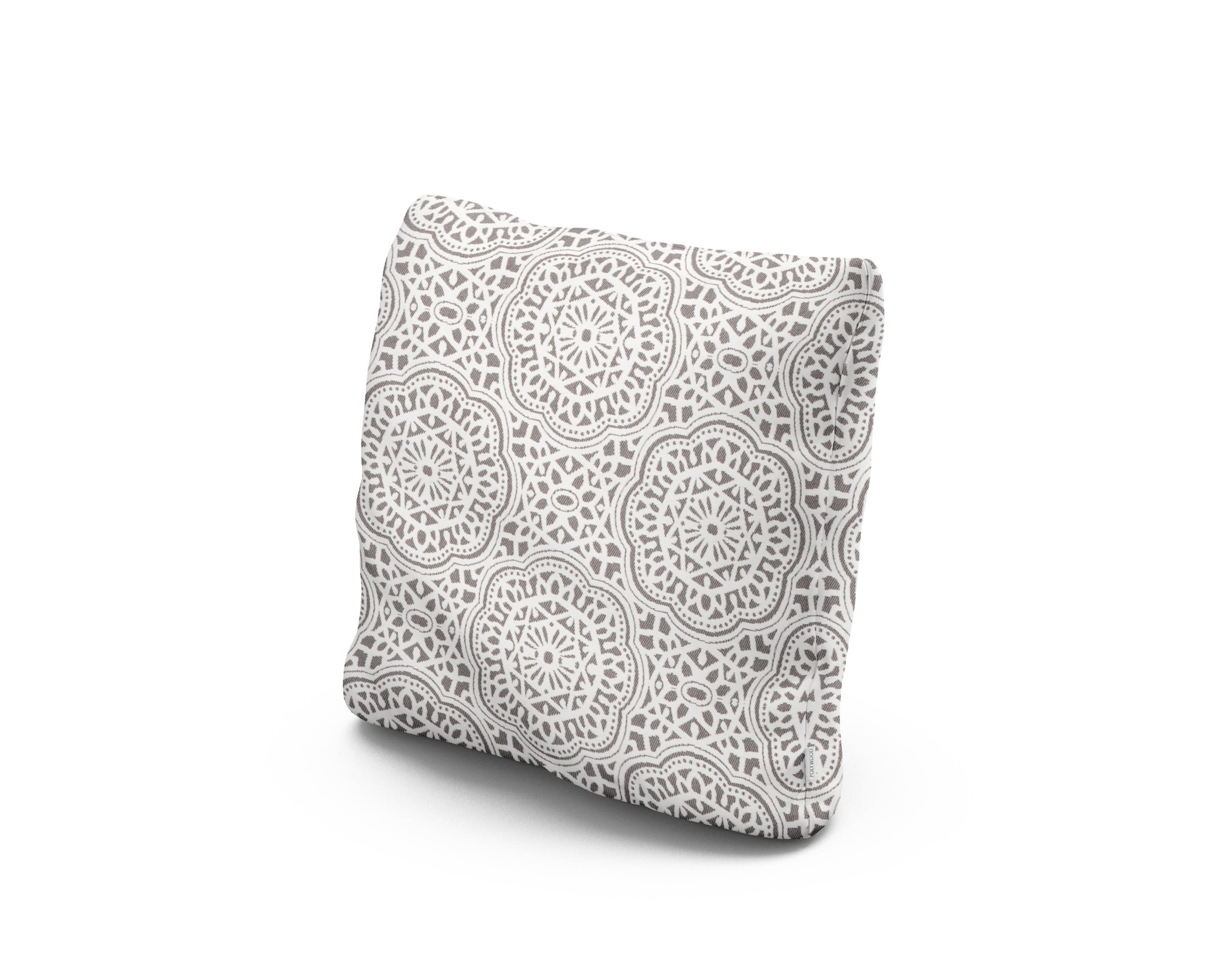16" Outdoor Throw Pillow in Gwyneth Pewter
