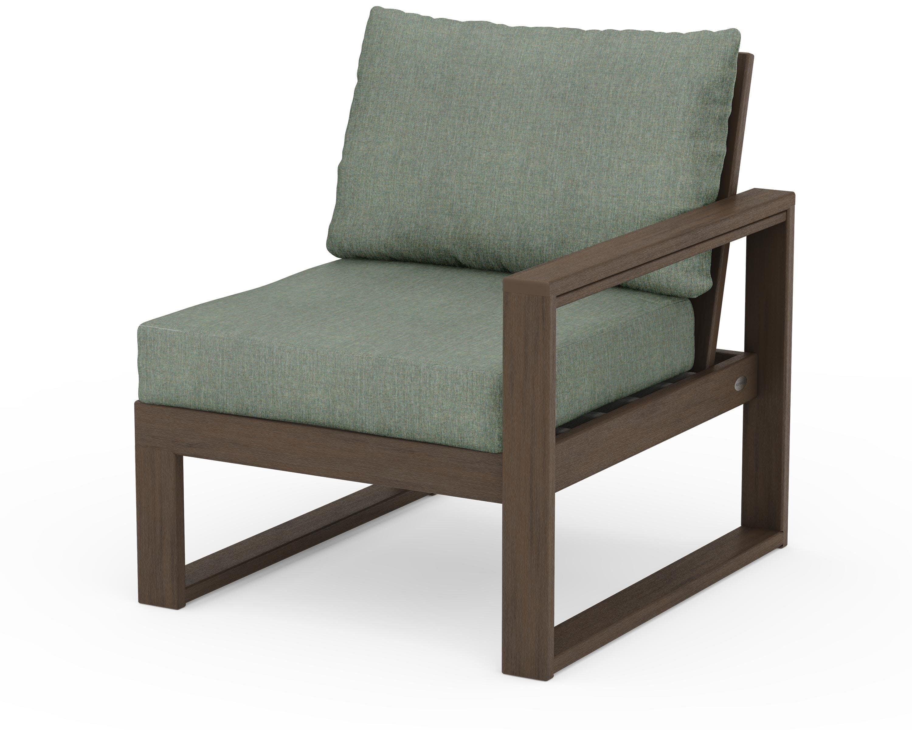EDGE Modular Right Arm Chair in Kona / Cast Sage