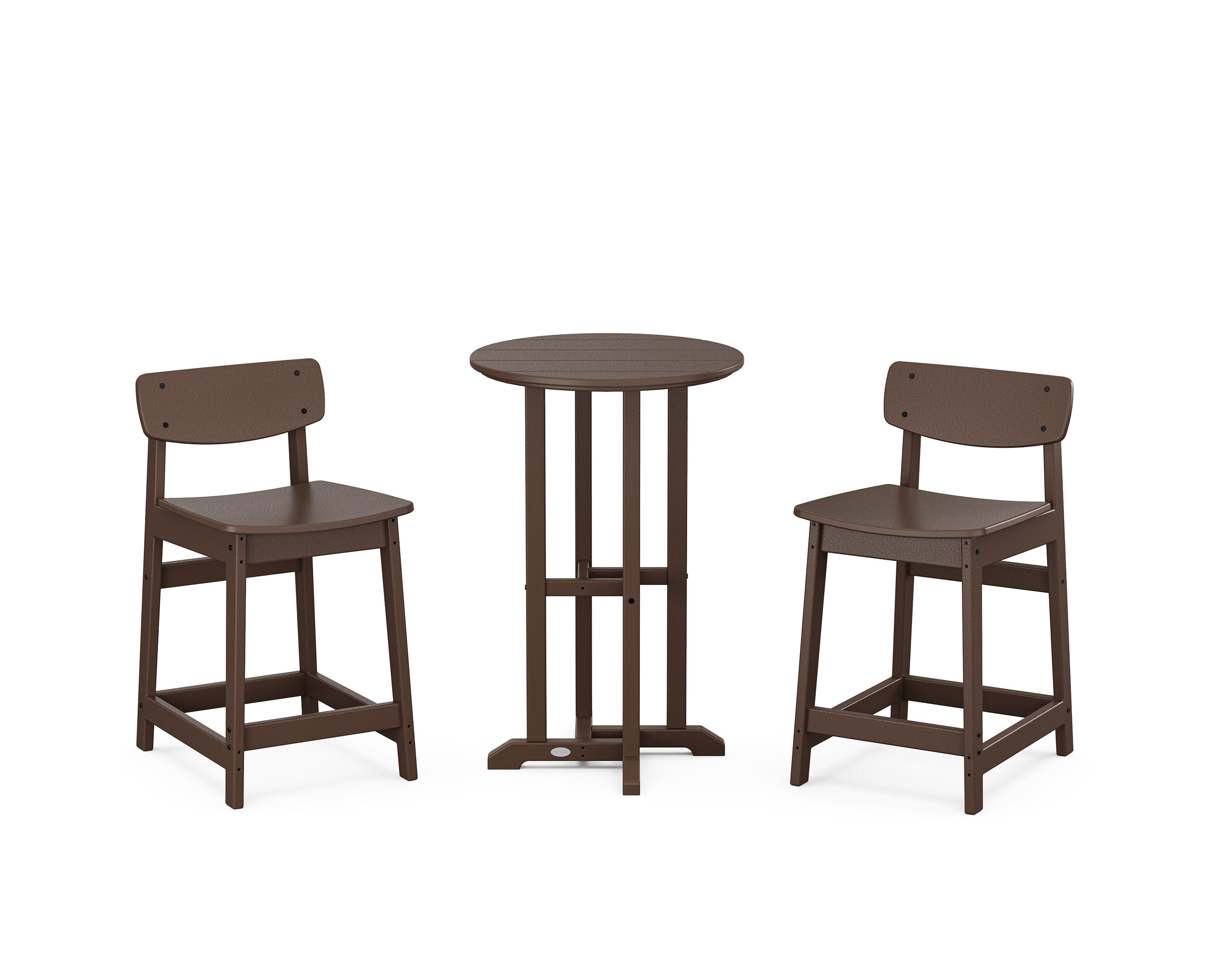 Modern Studio Urban Lowback 3-Piece Bistro Counter Set in Mahogany