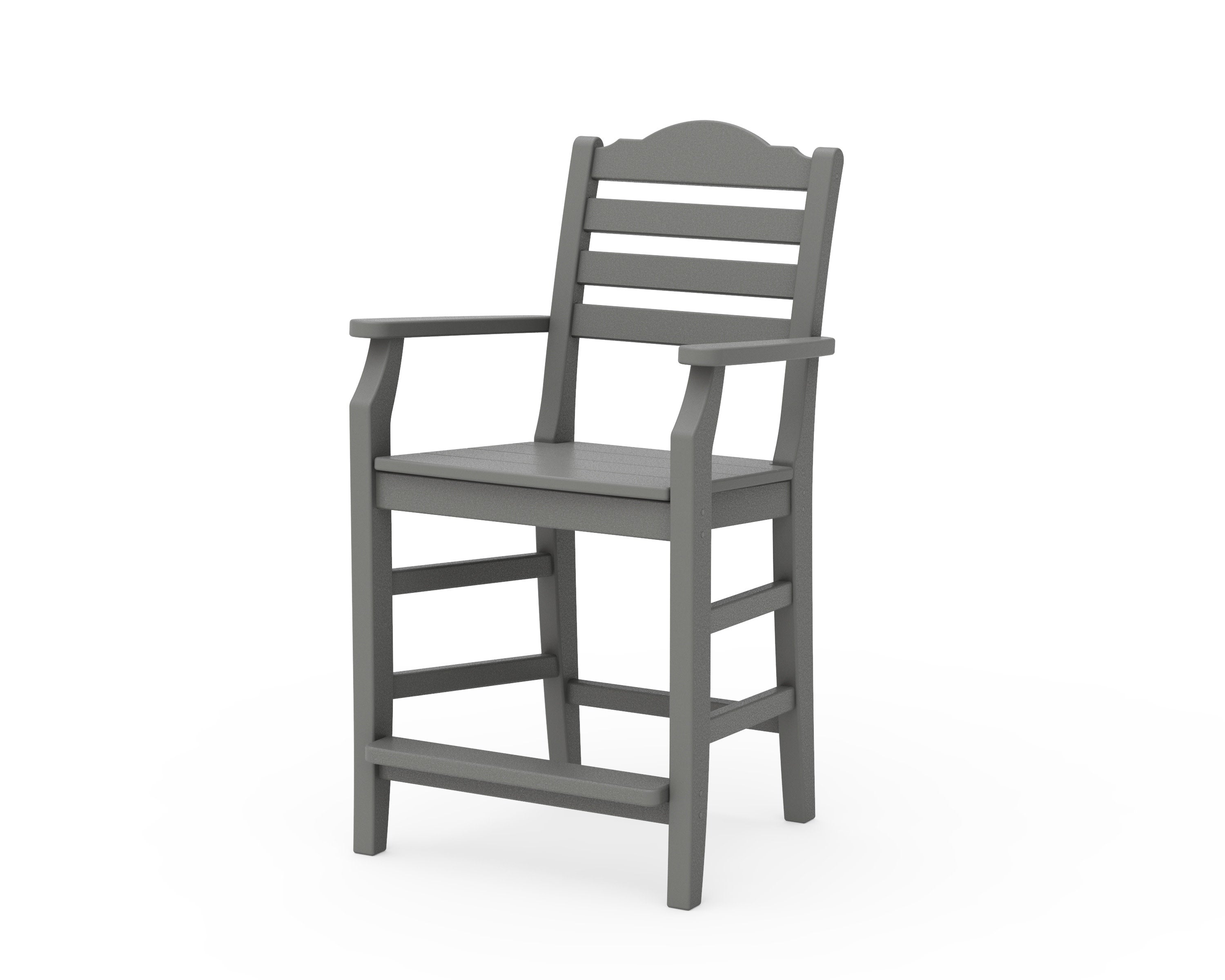 Savannah Counter Arm Chair in Slate Grey