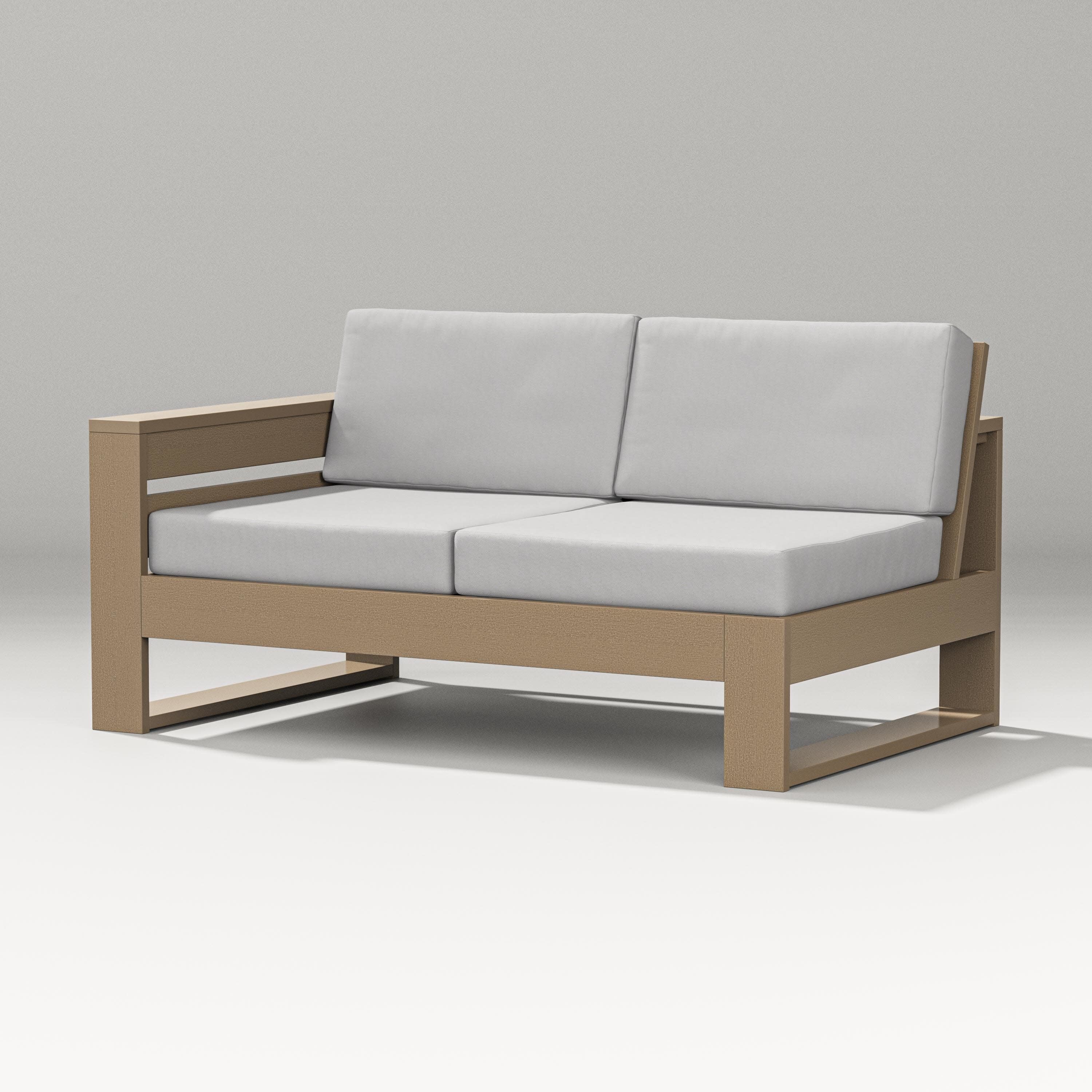 Latitude Modular Left Arm Loveseat in Vintage Sahara / Diamond in the Rough