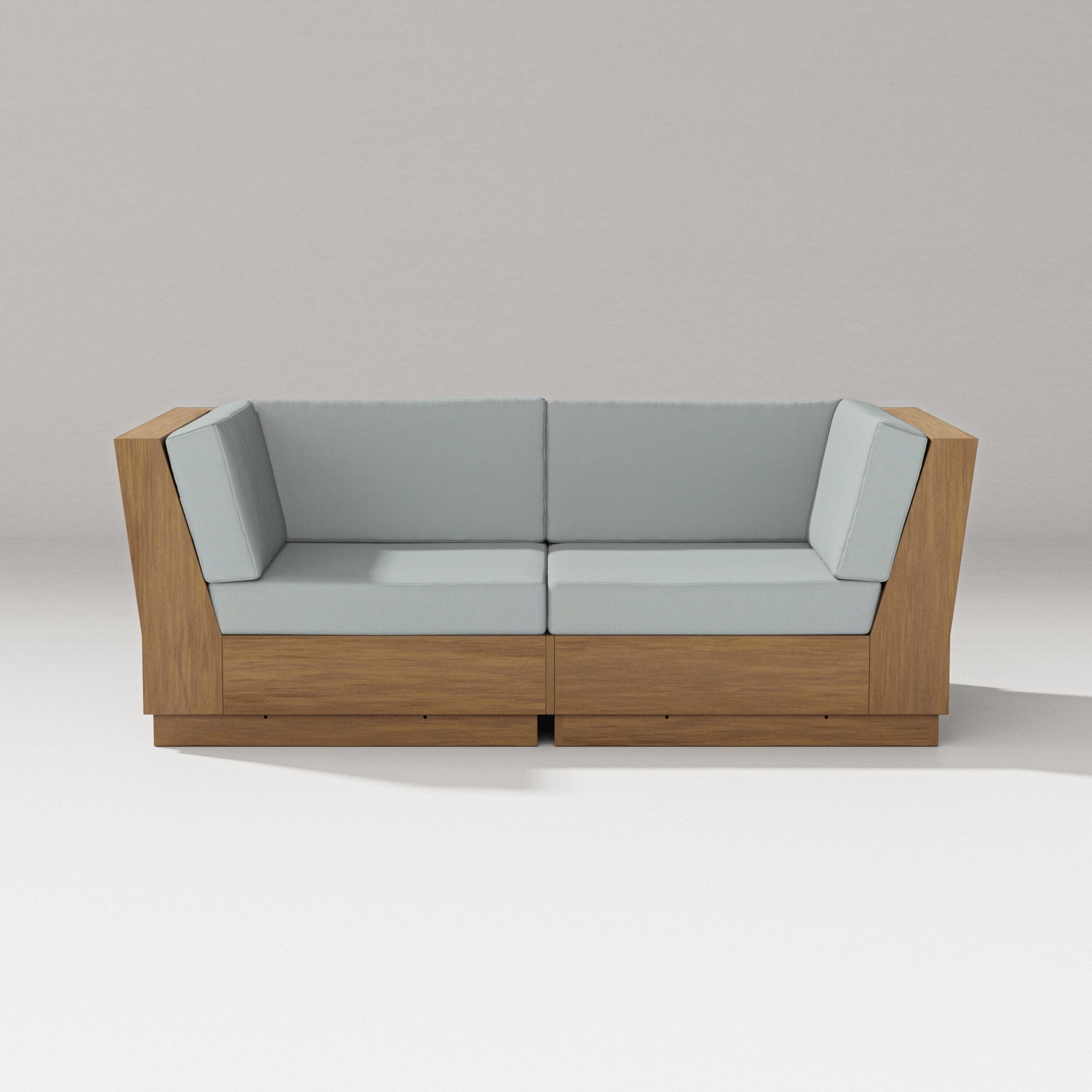 Elevate Loveseat Sectional in Natural / Spa