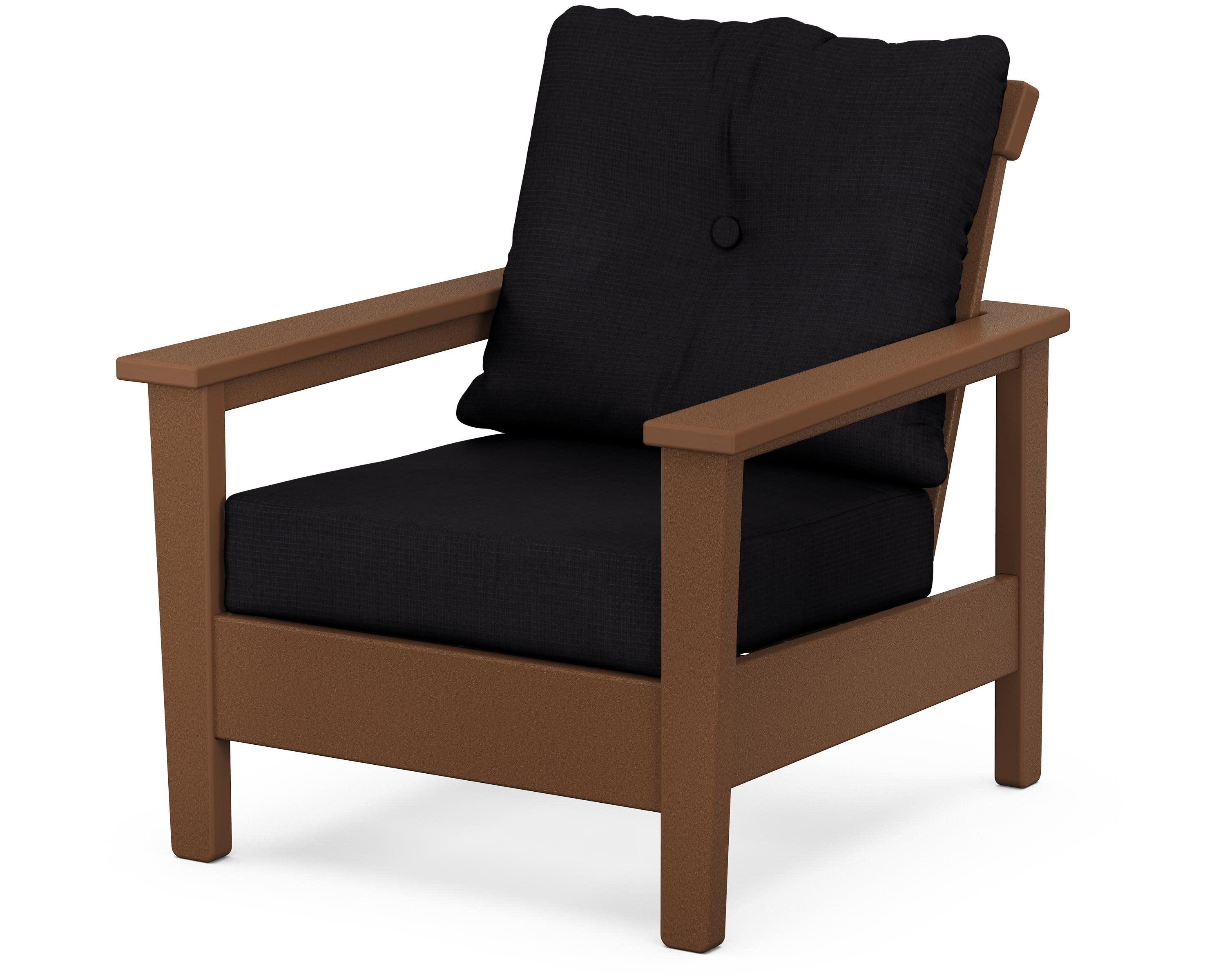Prescott Deep Seating Chair in Teak / Midnight Linen