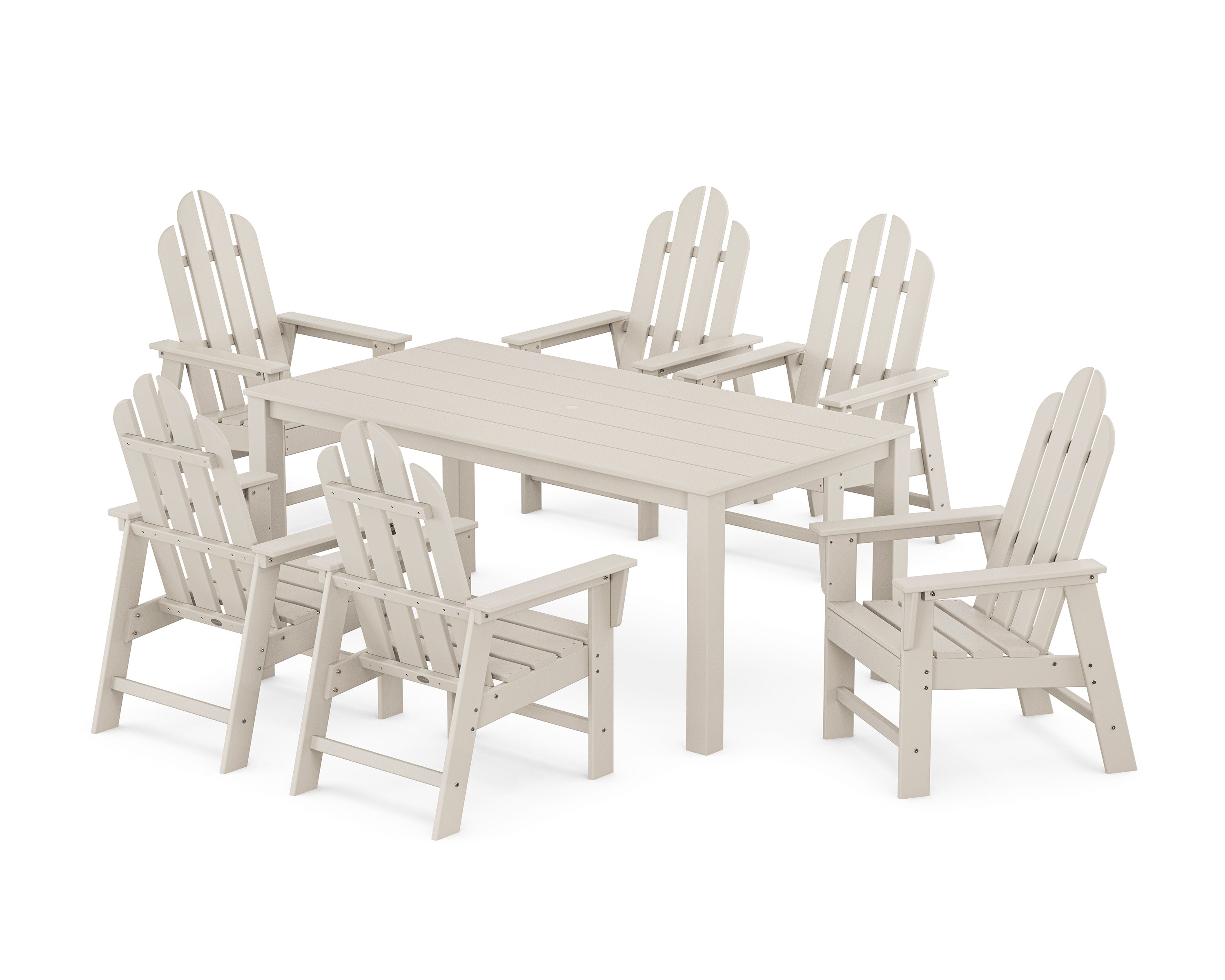 Long Island 7-Piece Parsons Dining Set in Sand